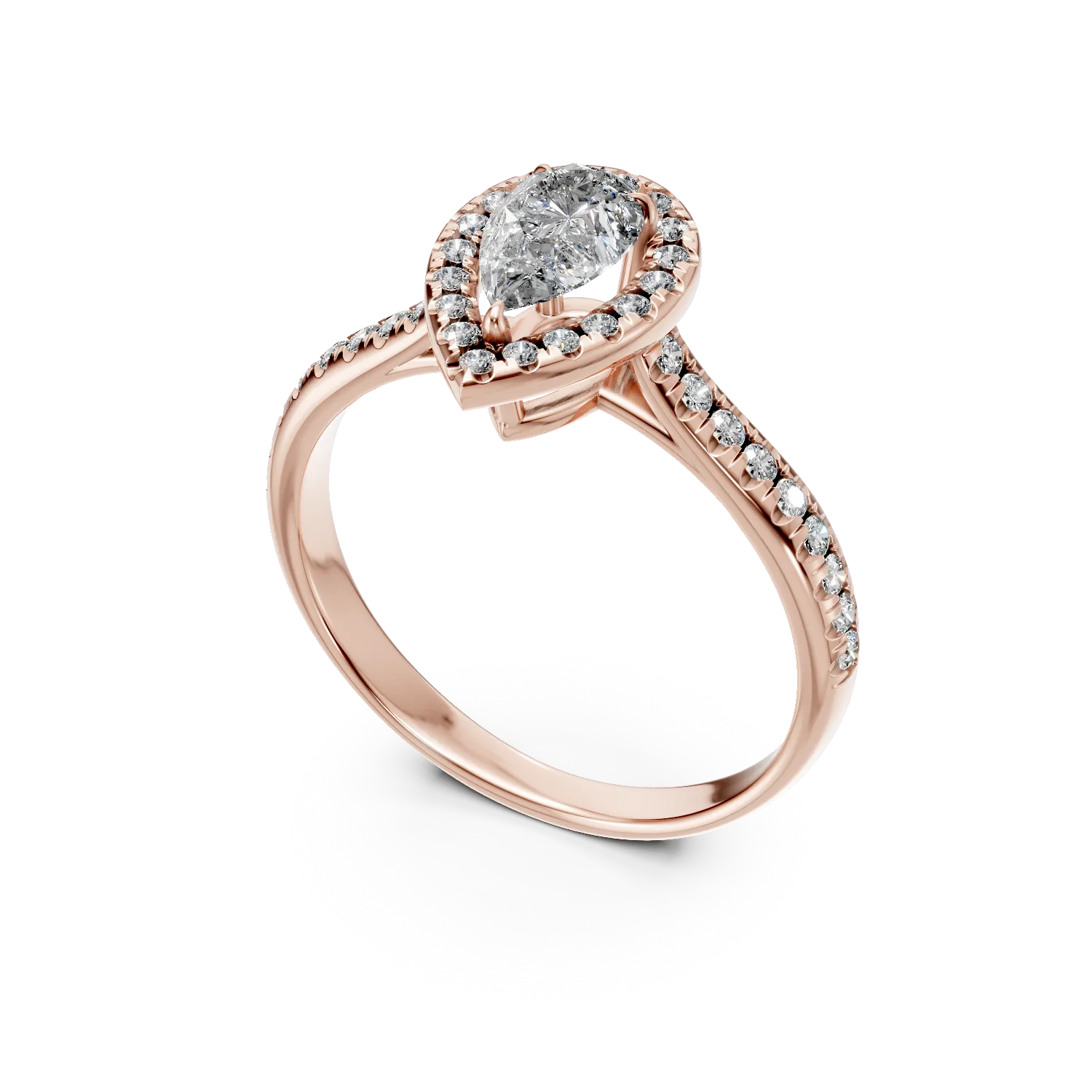 Rose gold engagement ring with 0.8ct diamonds