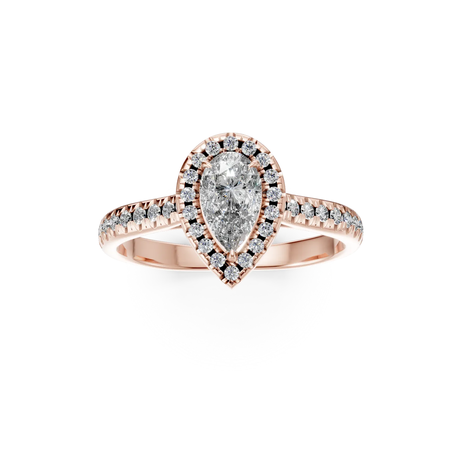 Rose gold engagement ring with 0.8ct diamonds