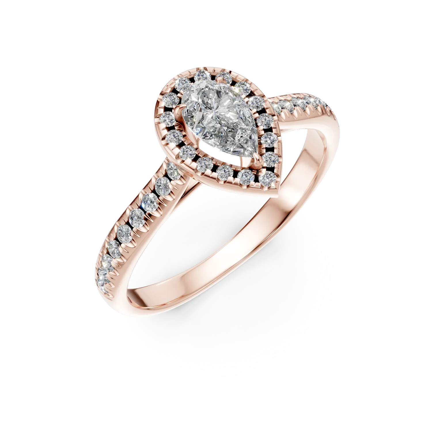 Pierścionek zaręczynowy z różowego złota z diamentami o masie 0.7ct-183324