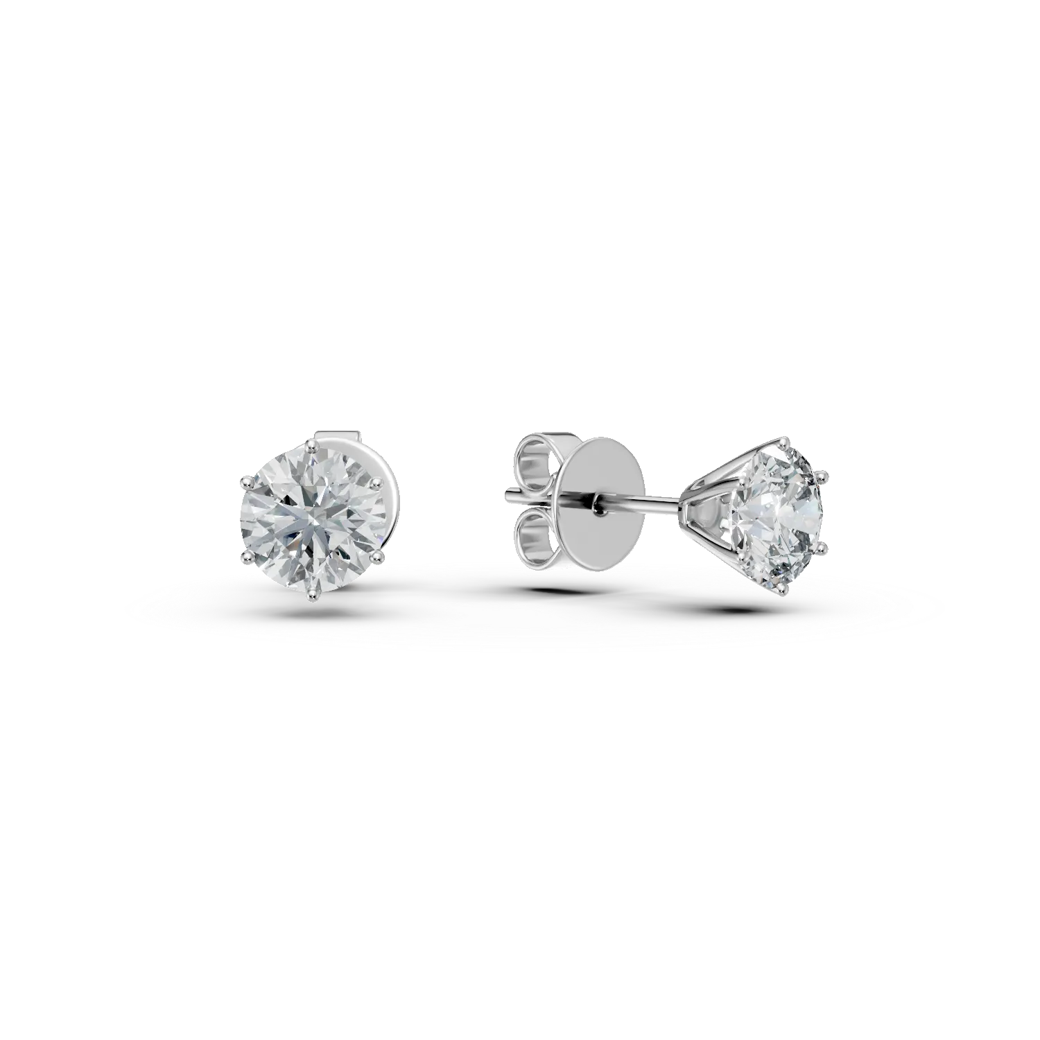 Cercei din aur alb cu diamante de 1.1ct