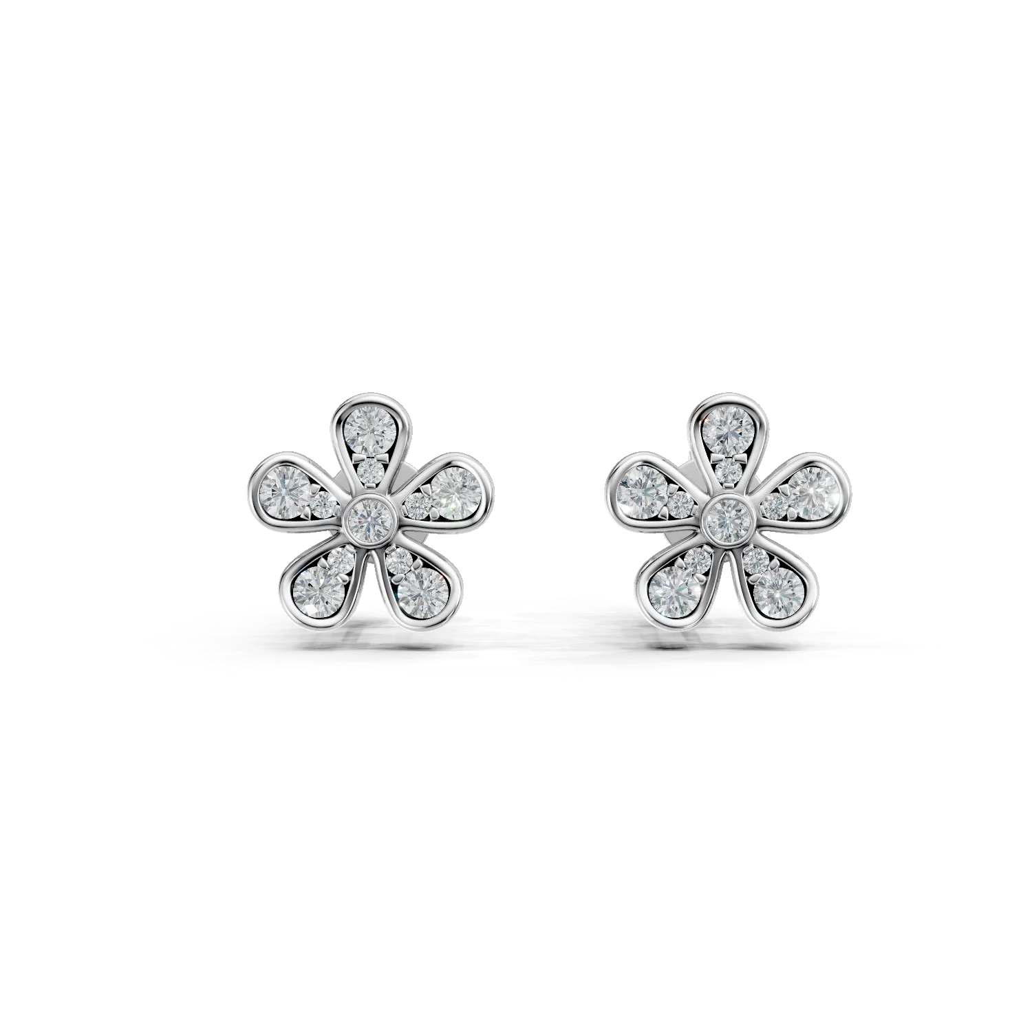 Kolczyki z białego złota z diamentami o masie 0.3ct-183517