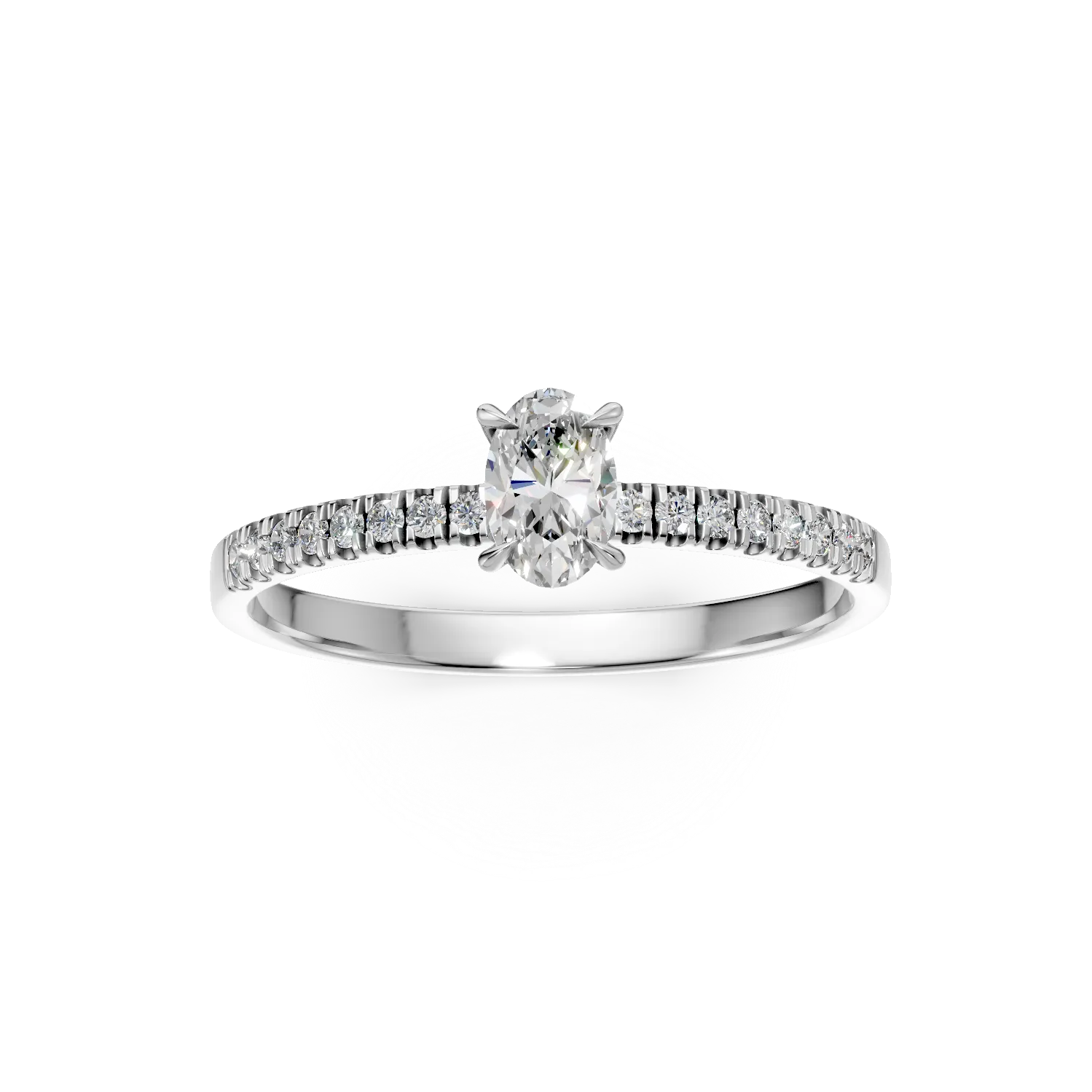 White gold engagement ring with 0.4ct diamonds