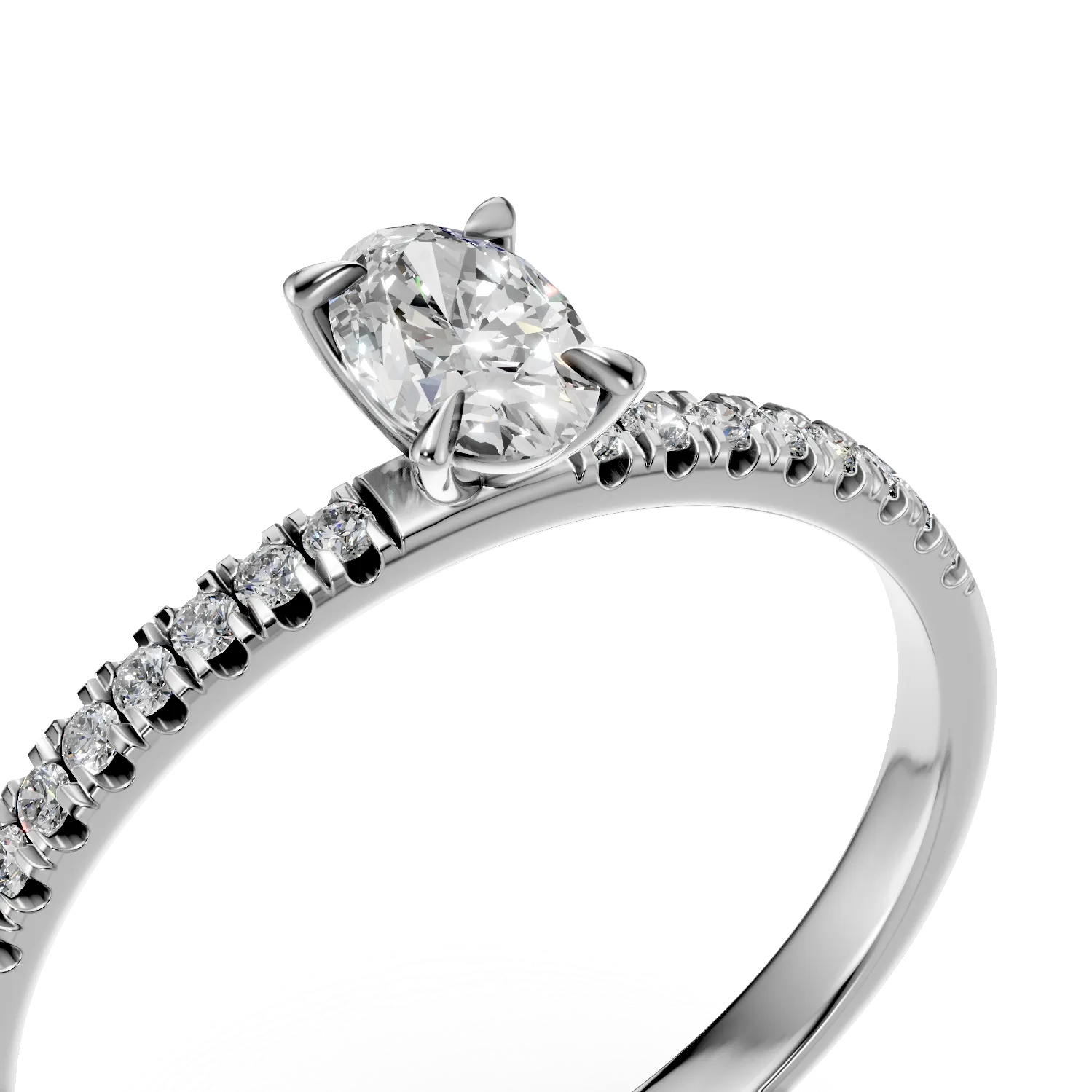White gold engagement ring with 0.4ct diamonds