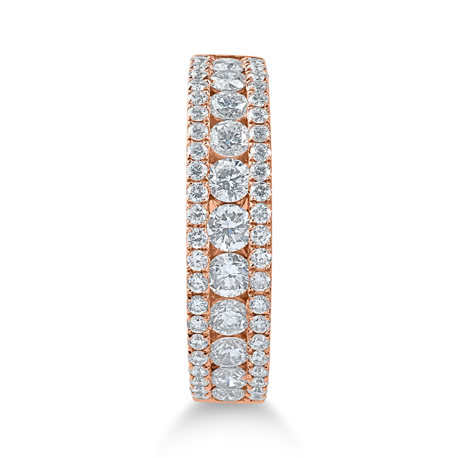 Rose gold ring with 0.9ct mirosetting diamonds