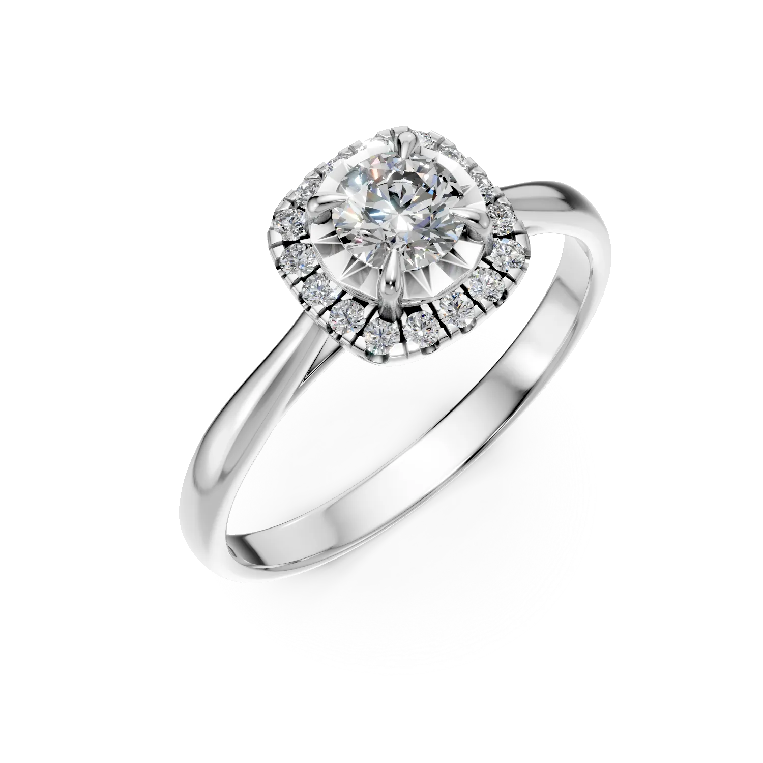 White gold engagement ring with 0.4ct diamonds