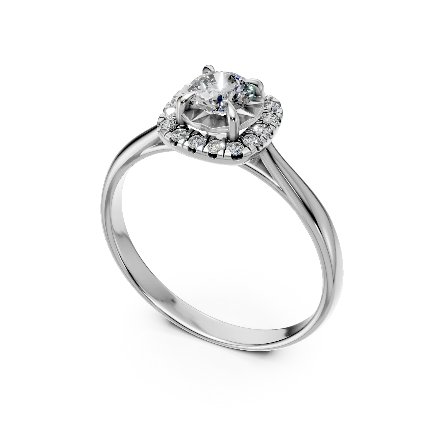 White gold engagement ring with 0.4ct diamonds