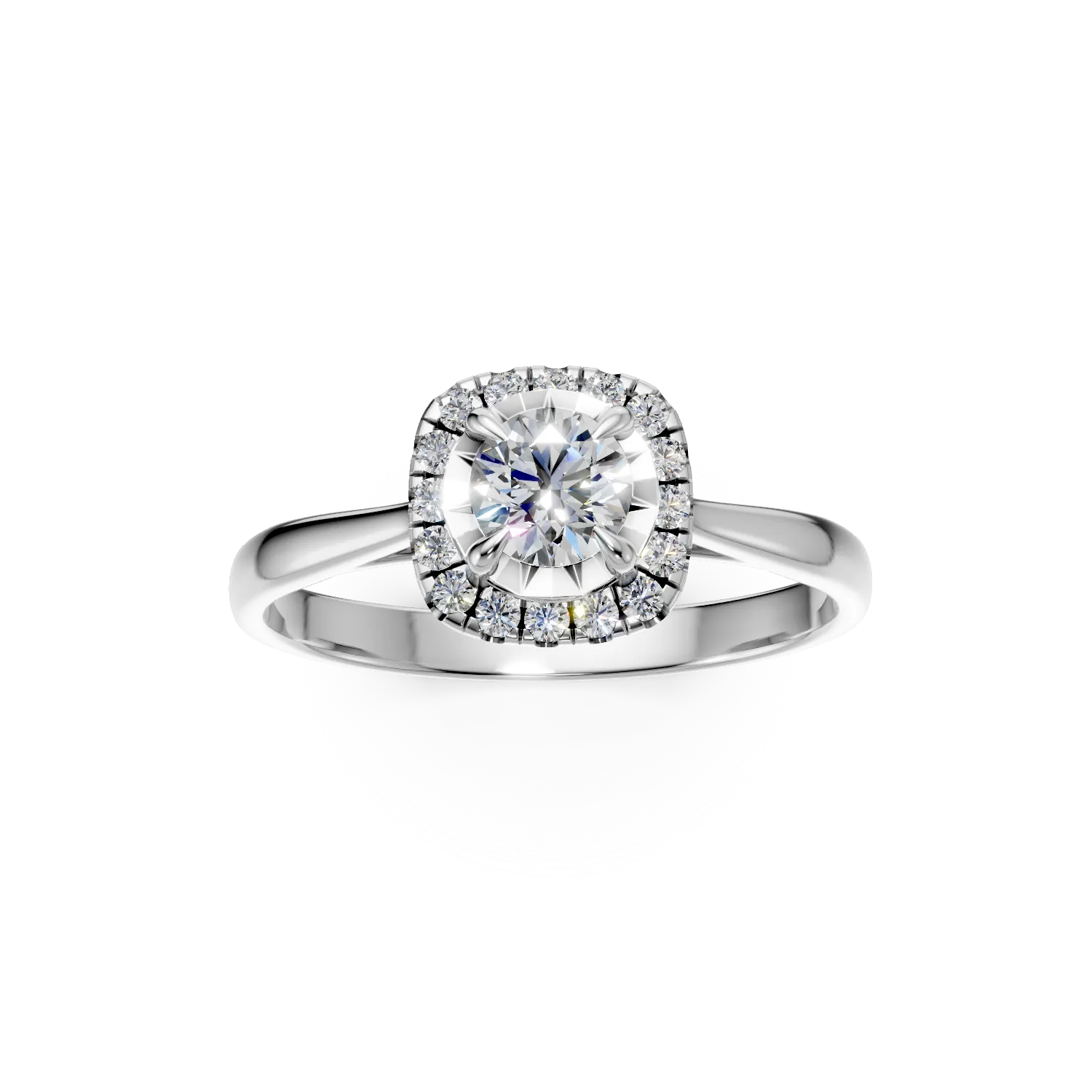 White gold engagement ring with 0.4ct diamonds