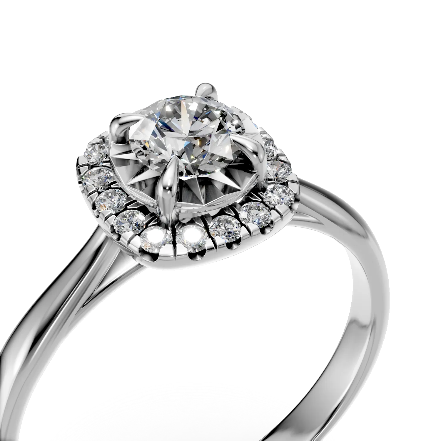 White gold engagement ring with 0.4ct diamonds