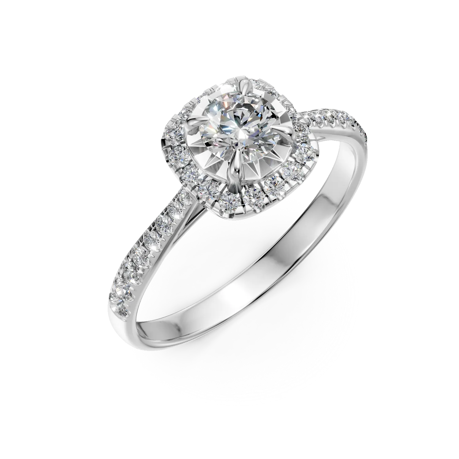 White gold engagement ring with 0.5ct diamonds