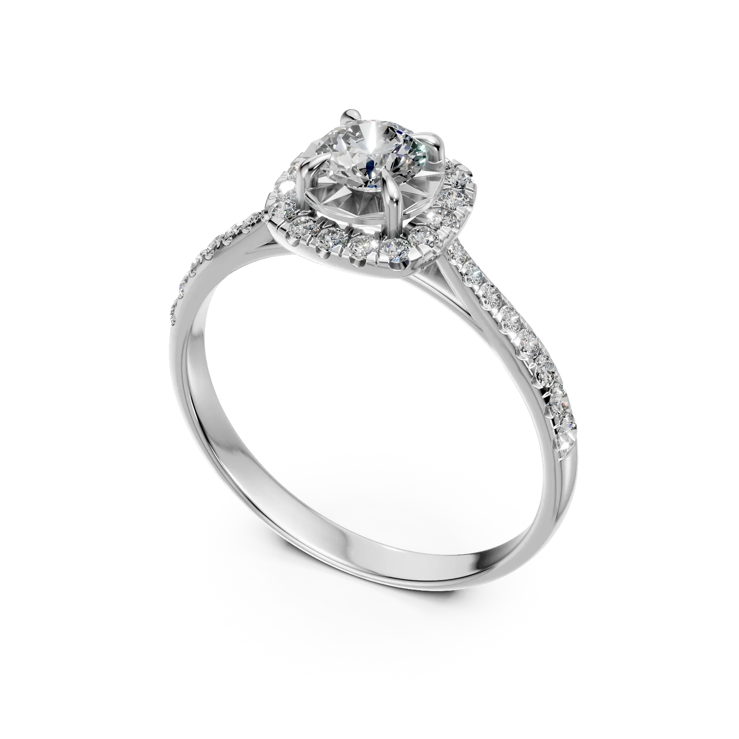 White gold engagement ring with 0.5ct diamonds