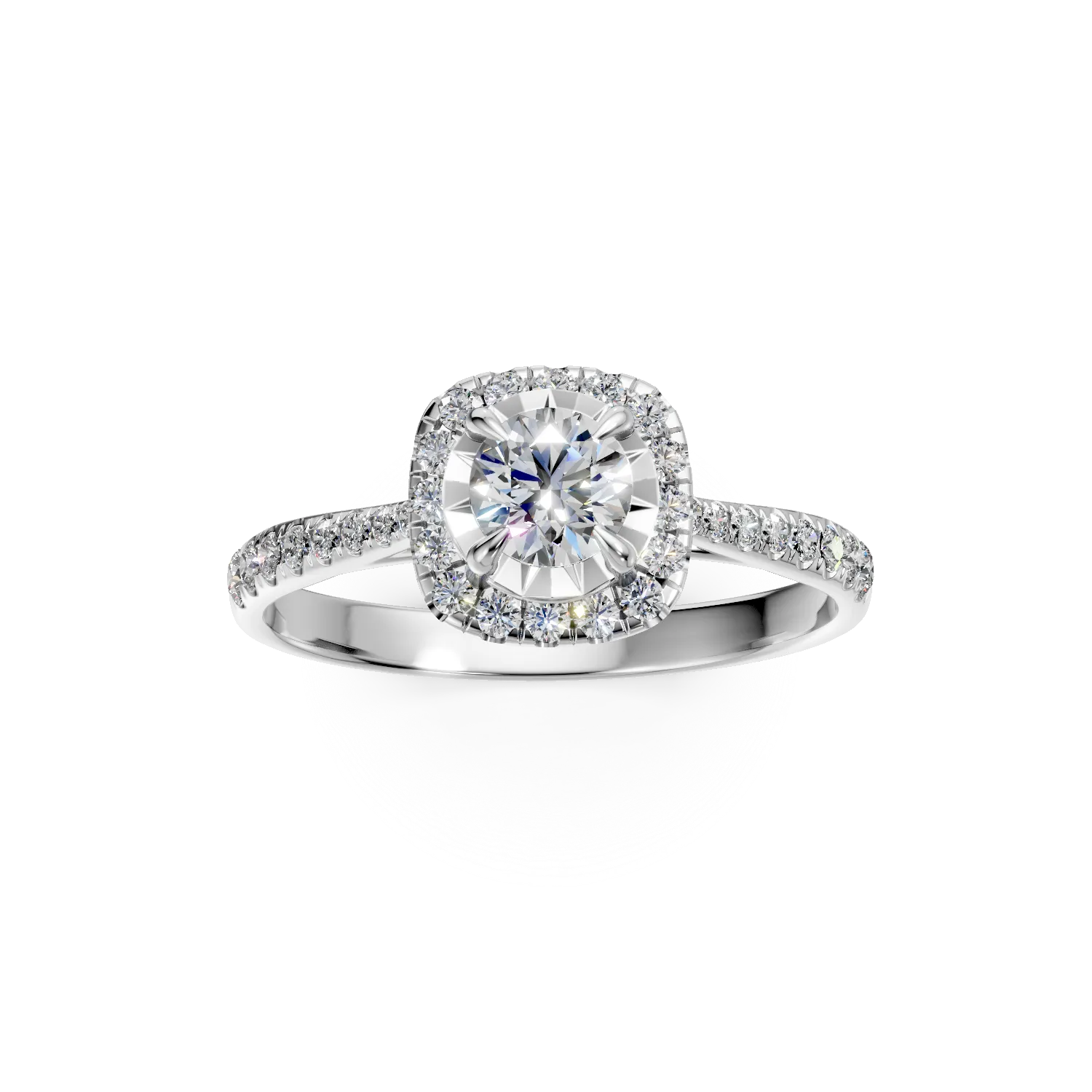 White gold engagement ring with 0.5ct diamonds