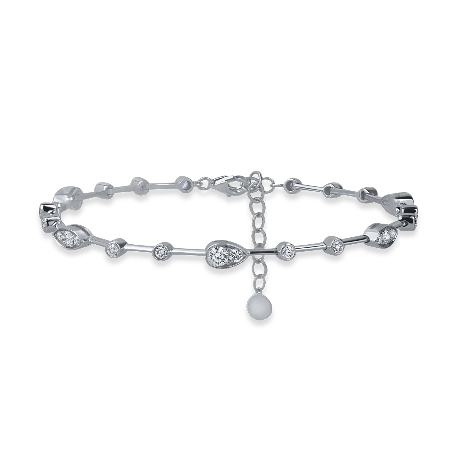 Teilor Bratara din aur alb cu diamante de 1.1ct