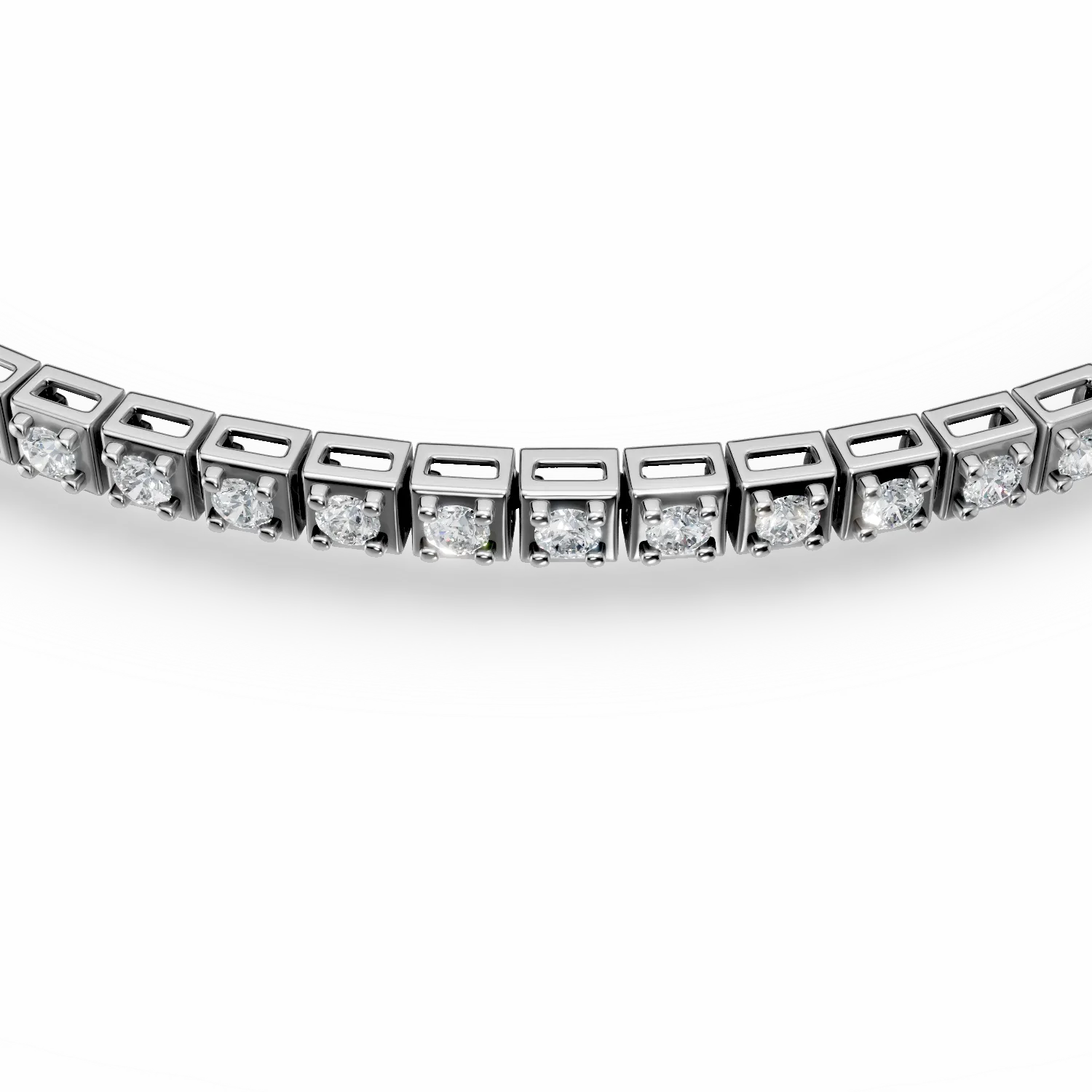 White gold tennis bracelet with 0.5ct diamonds