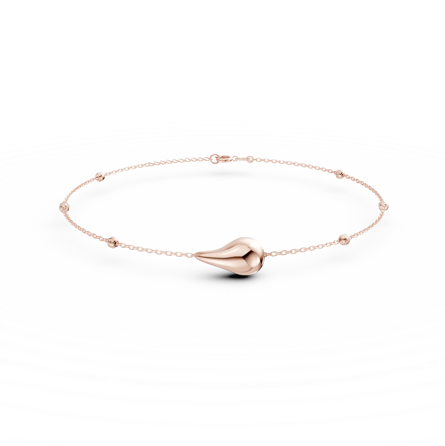 Bratara cu pandantive din aur roz