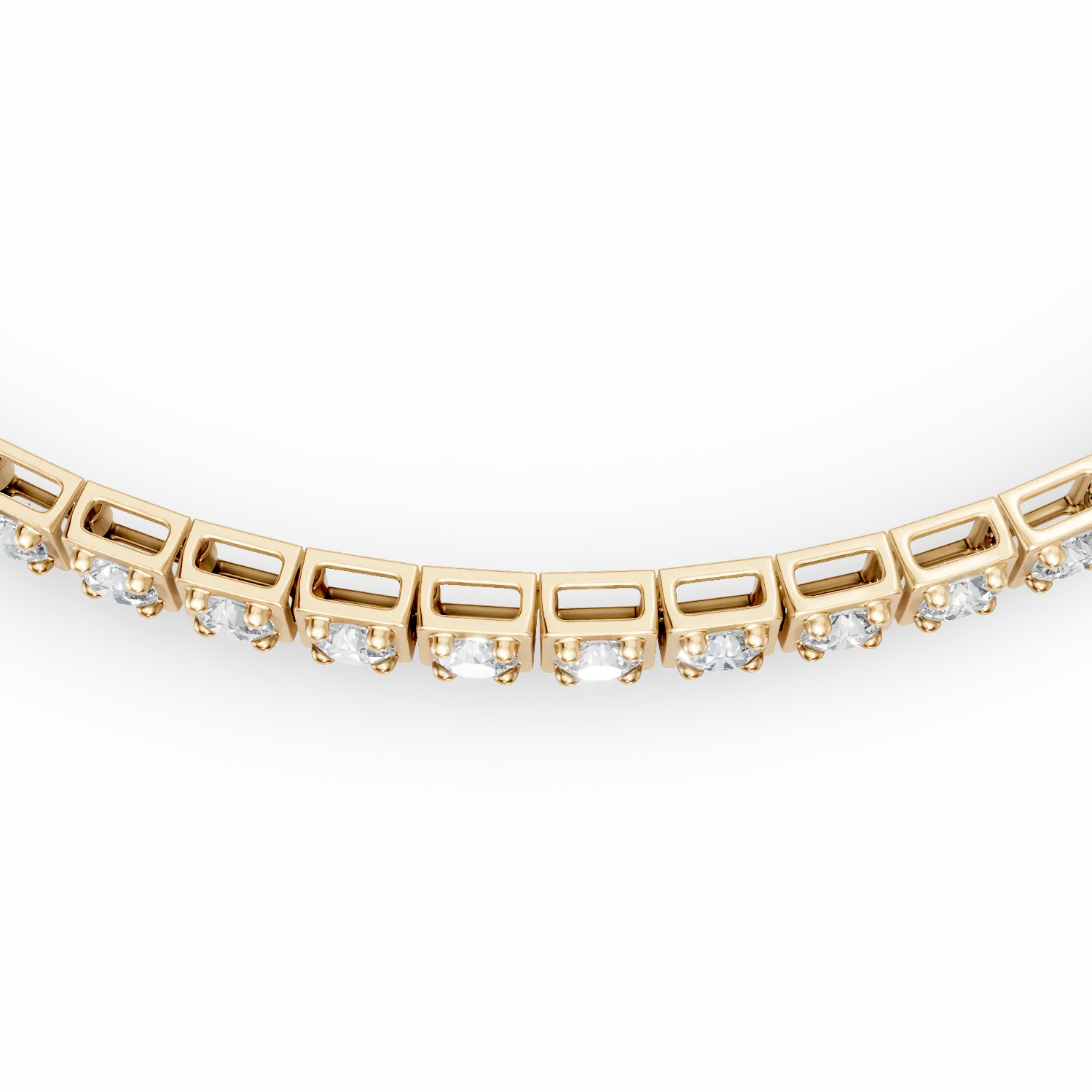 Sárga arany tenisz karkötő 0.8ct gyémántokkal