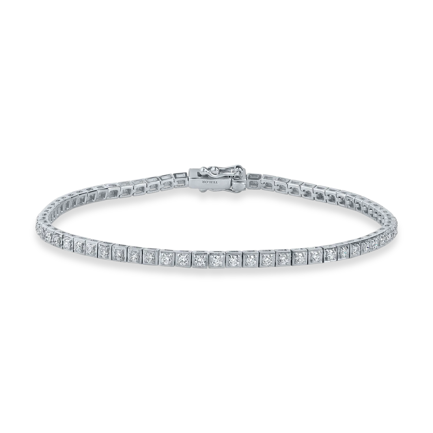 White gold tennis bracelet with 0.9ct diamonds