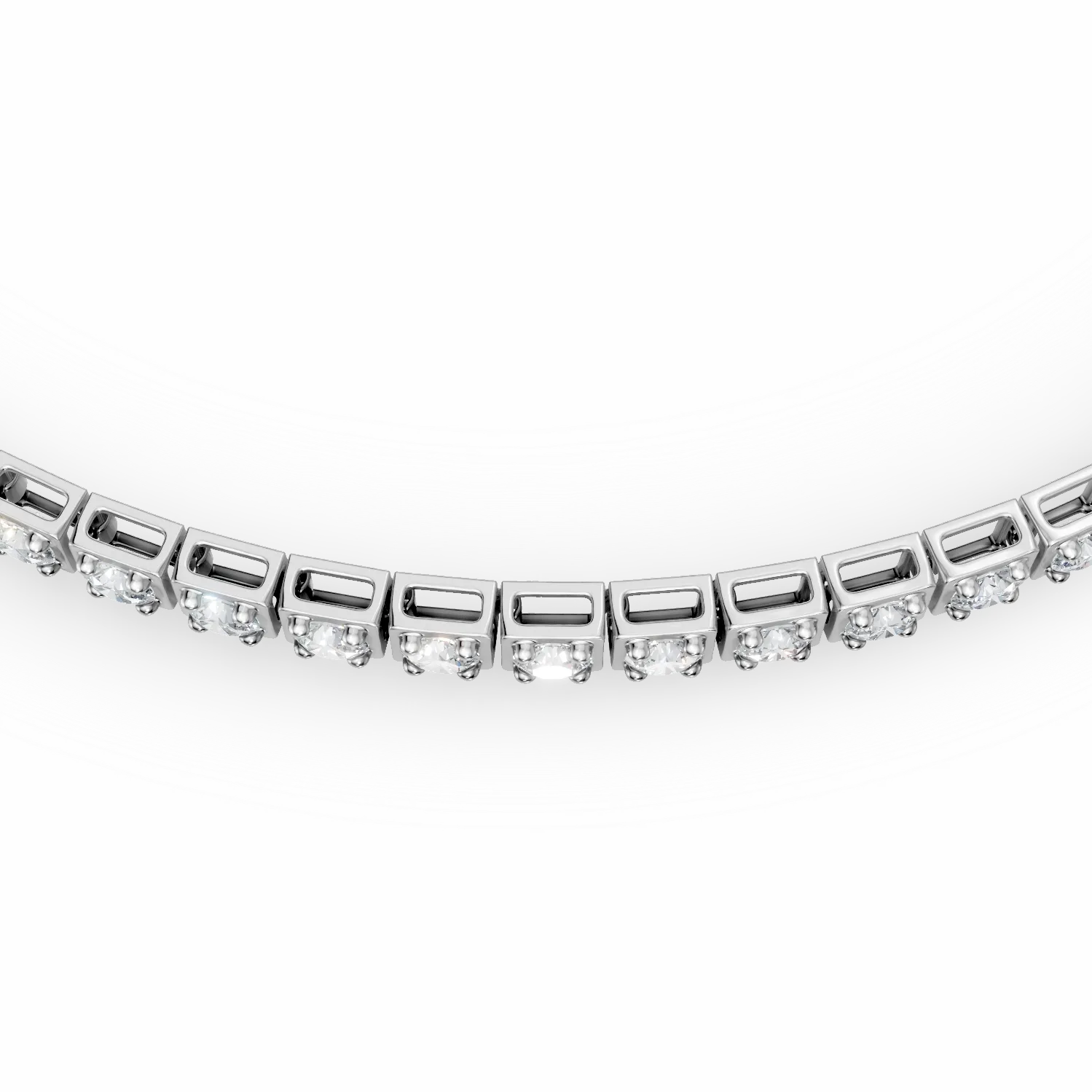 White gold tennis bracelet with 0.9ct diamonds