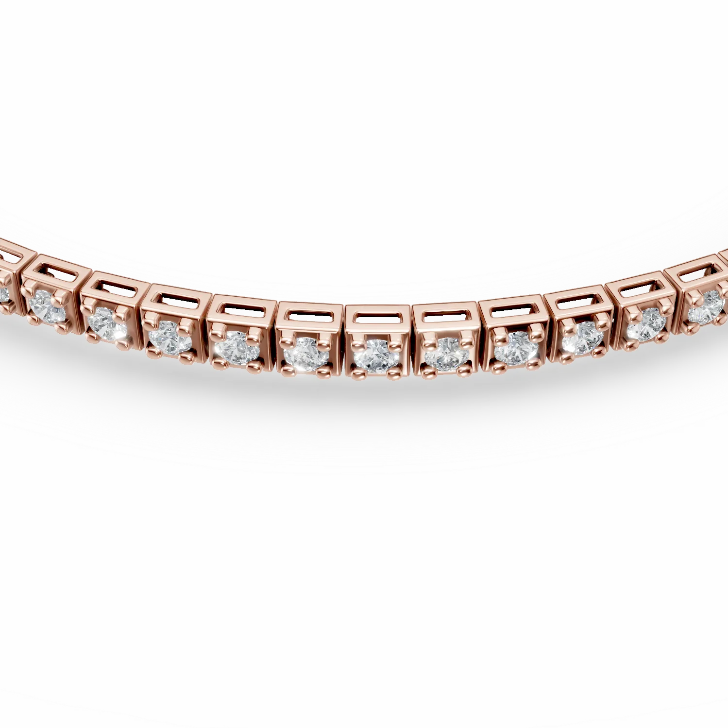 Rose gold tennis bracelet with 1ct diamonds