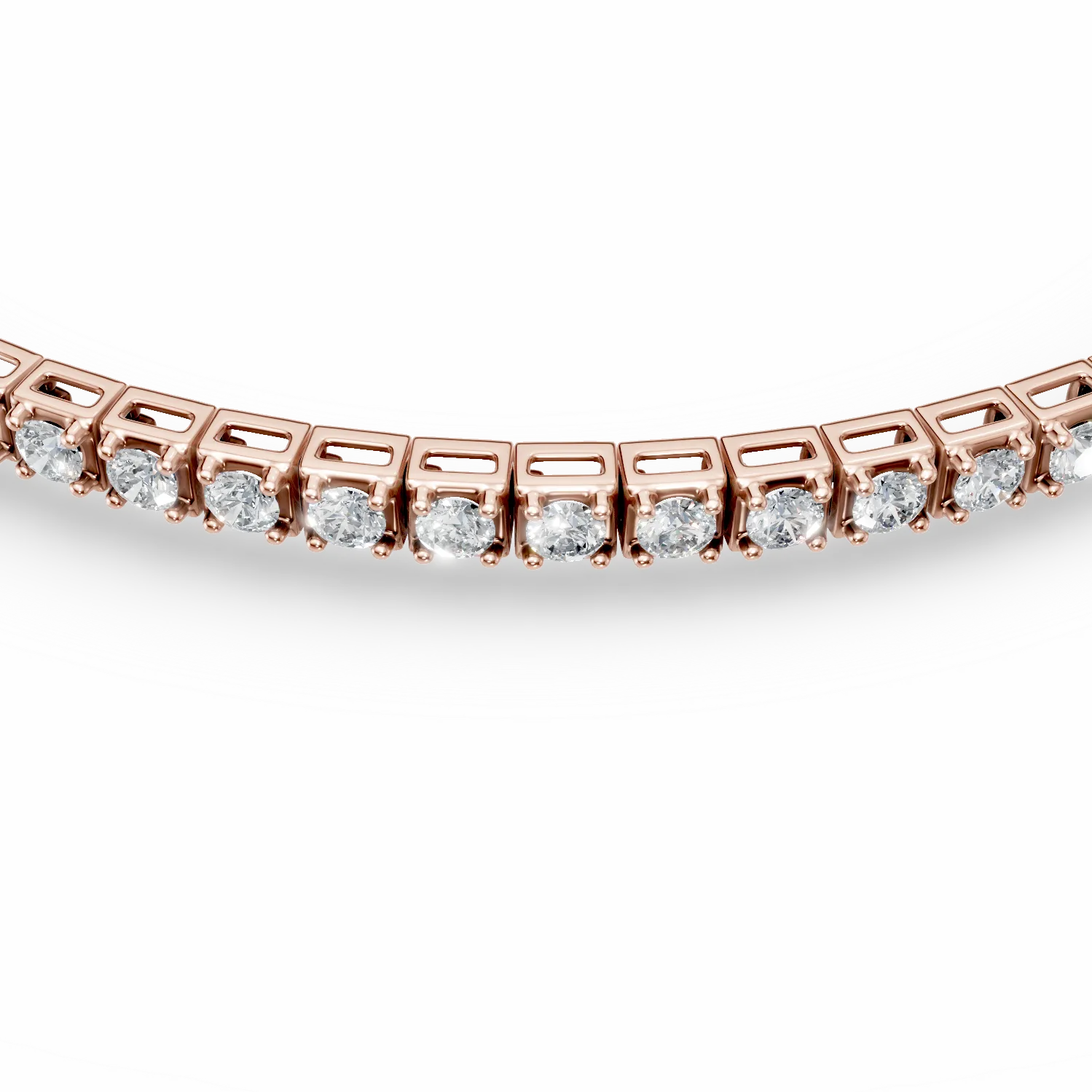 Rose gold tennis bracelet with 1.4ct diamonds