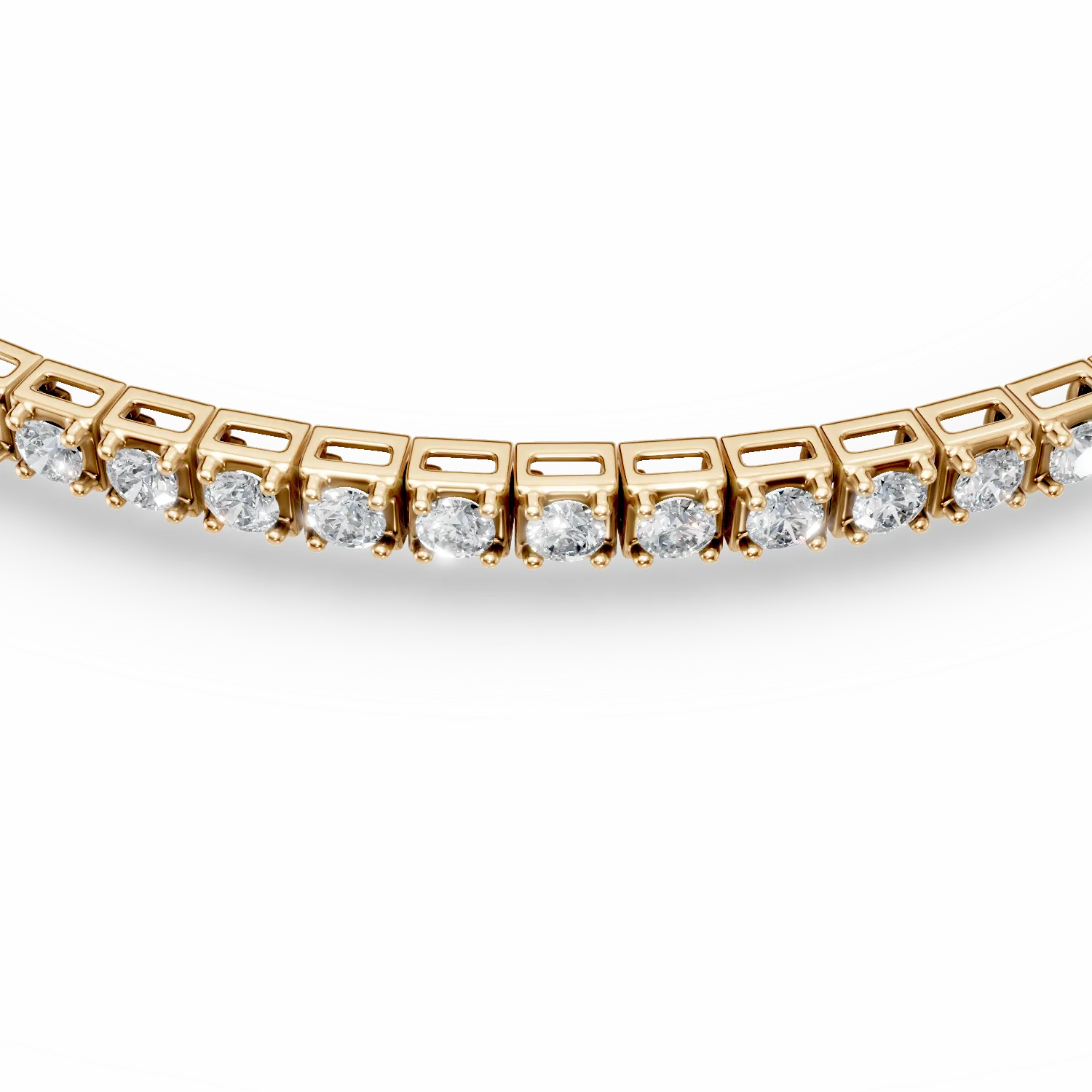 Yellow gold tennis bracelet with 1.4ct diamonds