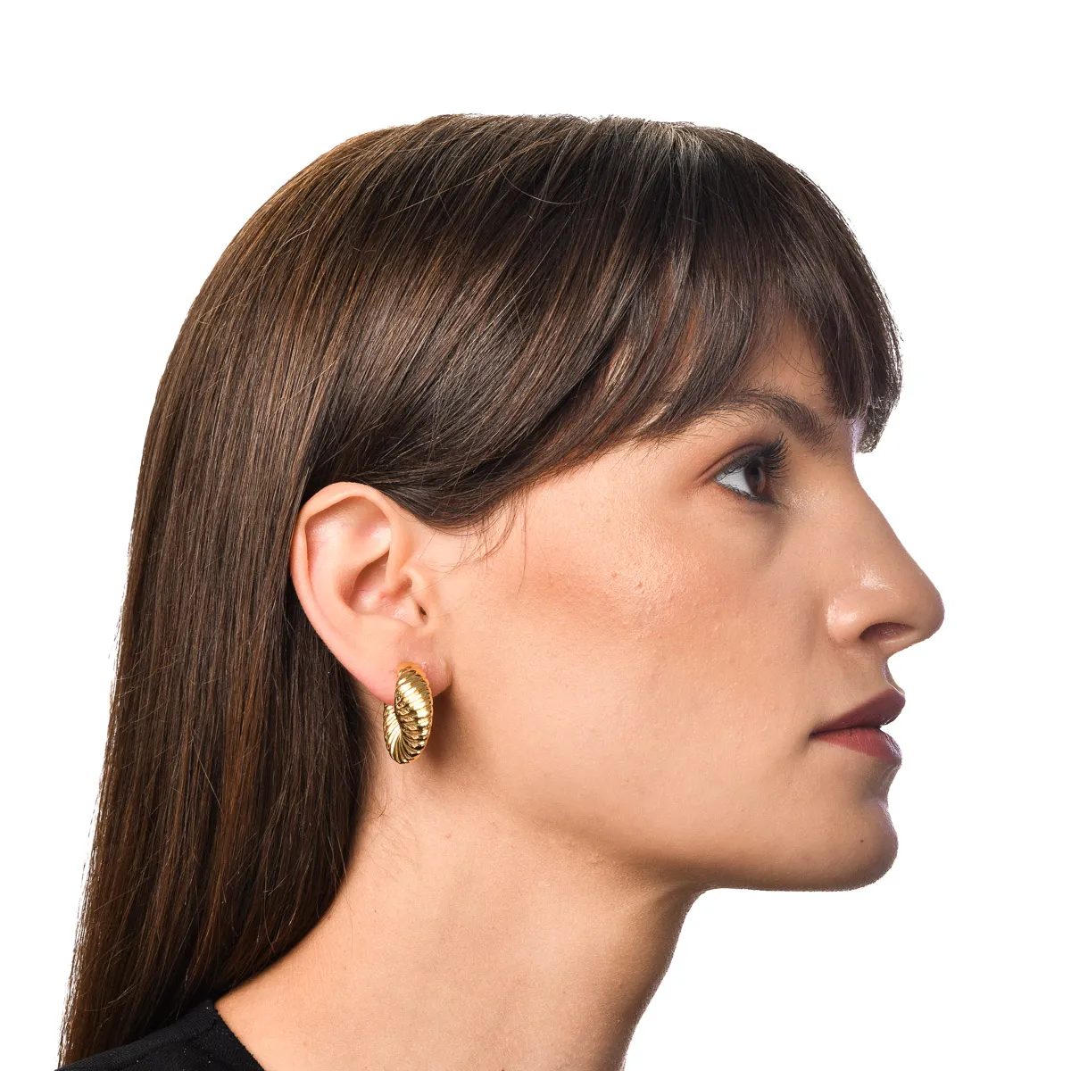 Yellow gold geometric earrings