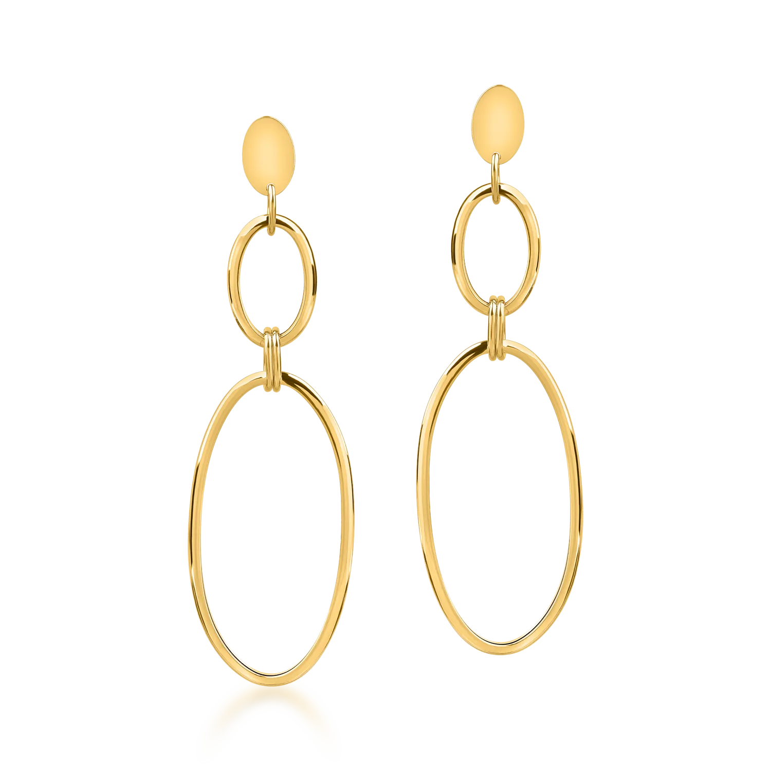 Yellow gold geometric earrings