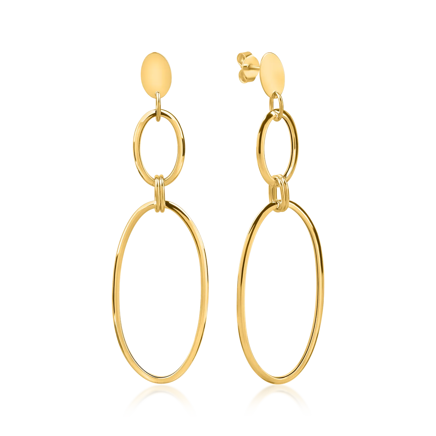 Yellow gold geometric earrings