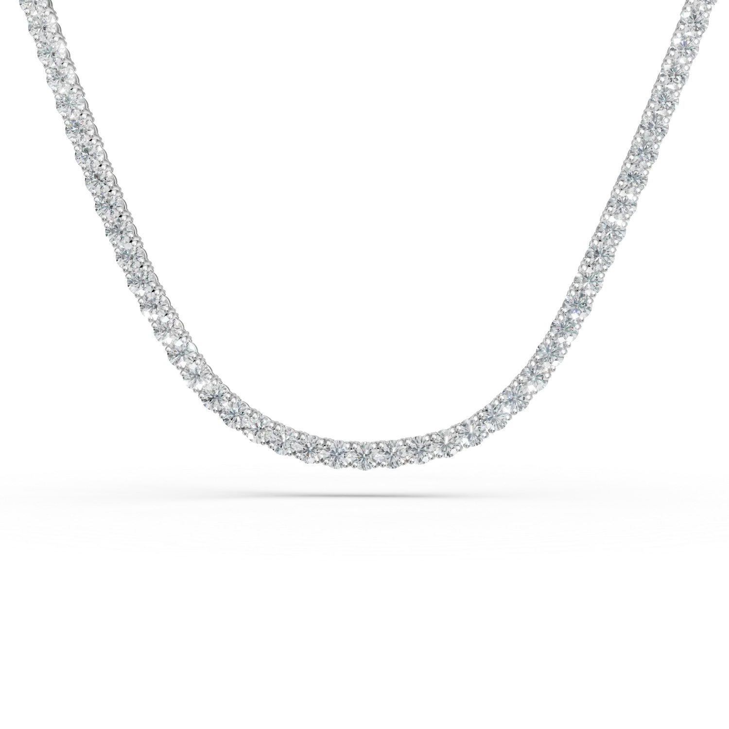 Teilor Colier tennis din aur alb cu diamante de 1ct
