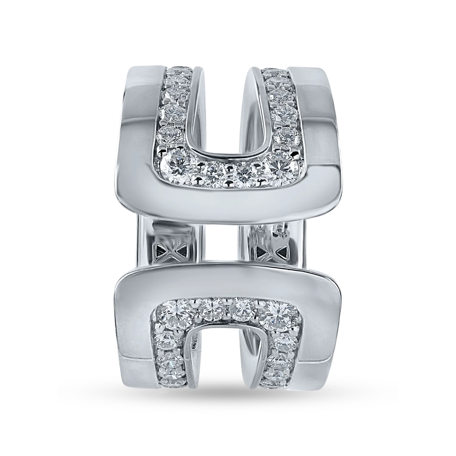 Pierścionek z białego złota z diamentami o masie 1.1ct