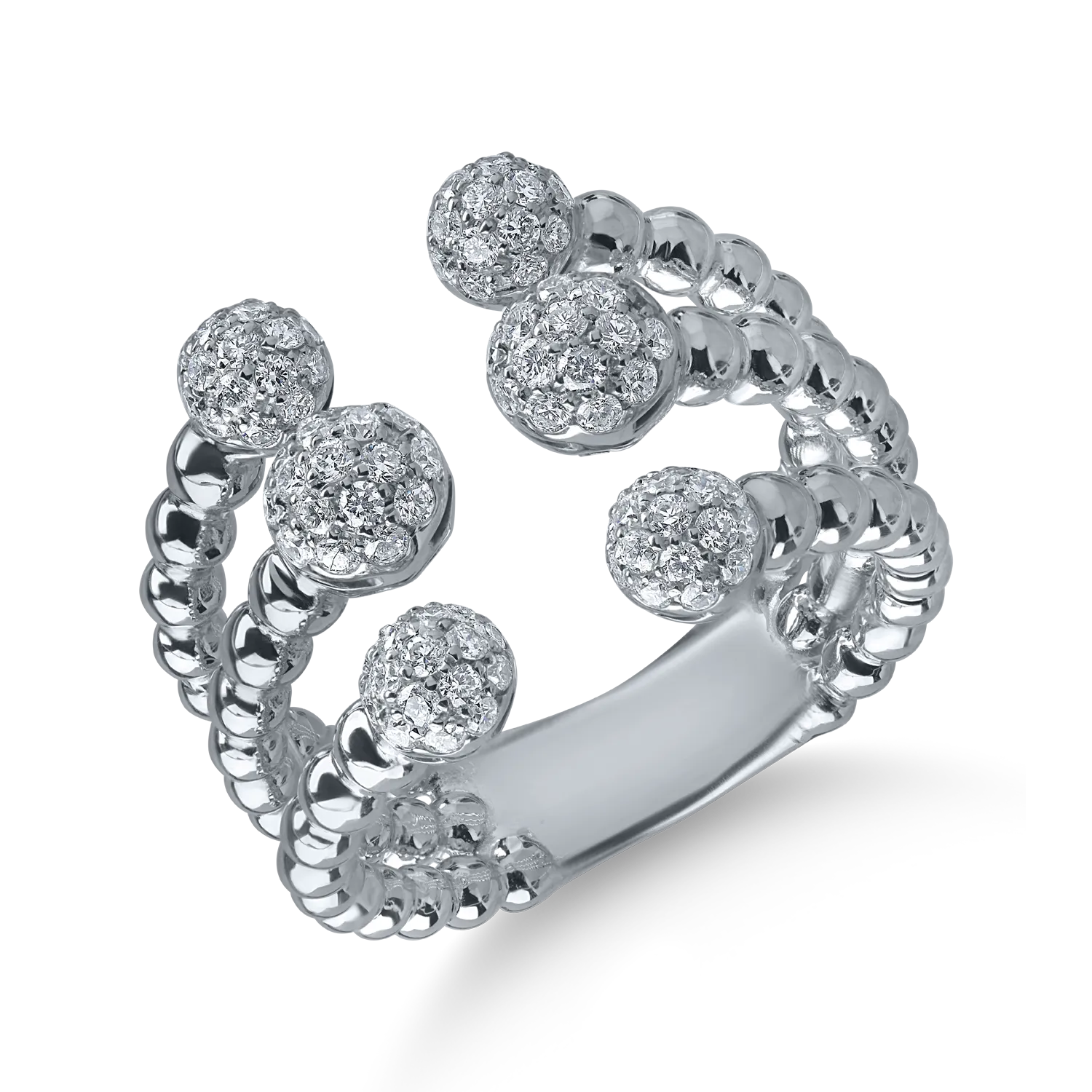 Teilor Inel din aur alb cu diamante de 0.72ct