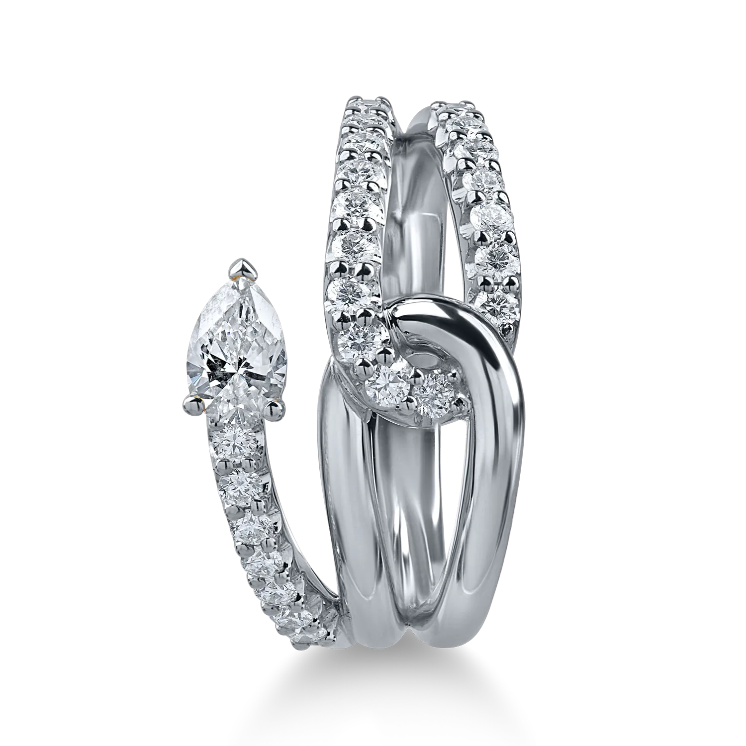 White gold ring with 0.74ct diamonds