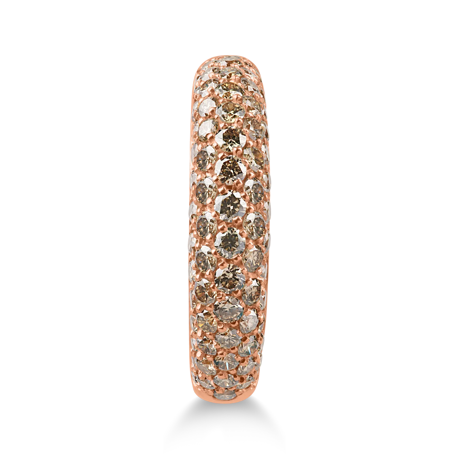 Rose gold ring with brown diamonds of 1.46 ct