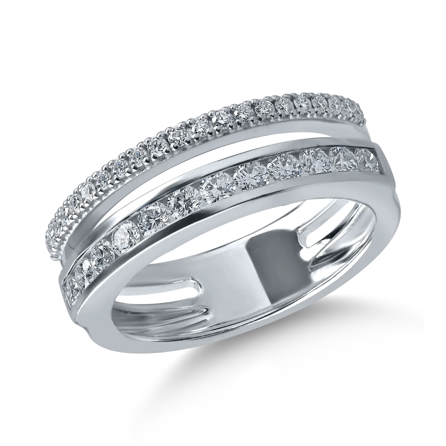 Inel din aur alb cu diamante de 0.64ct-186078