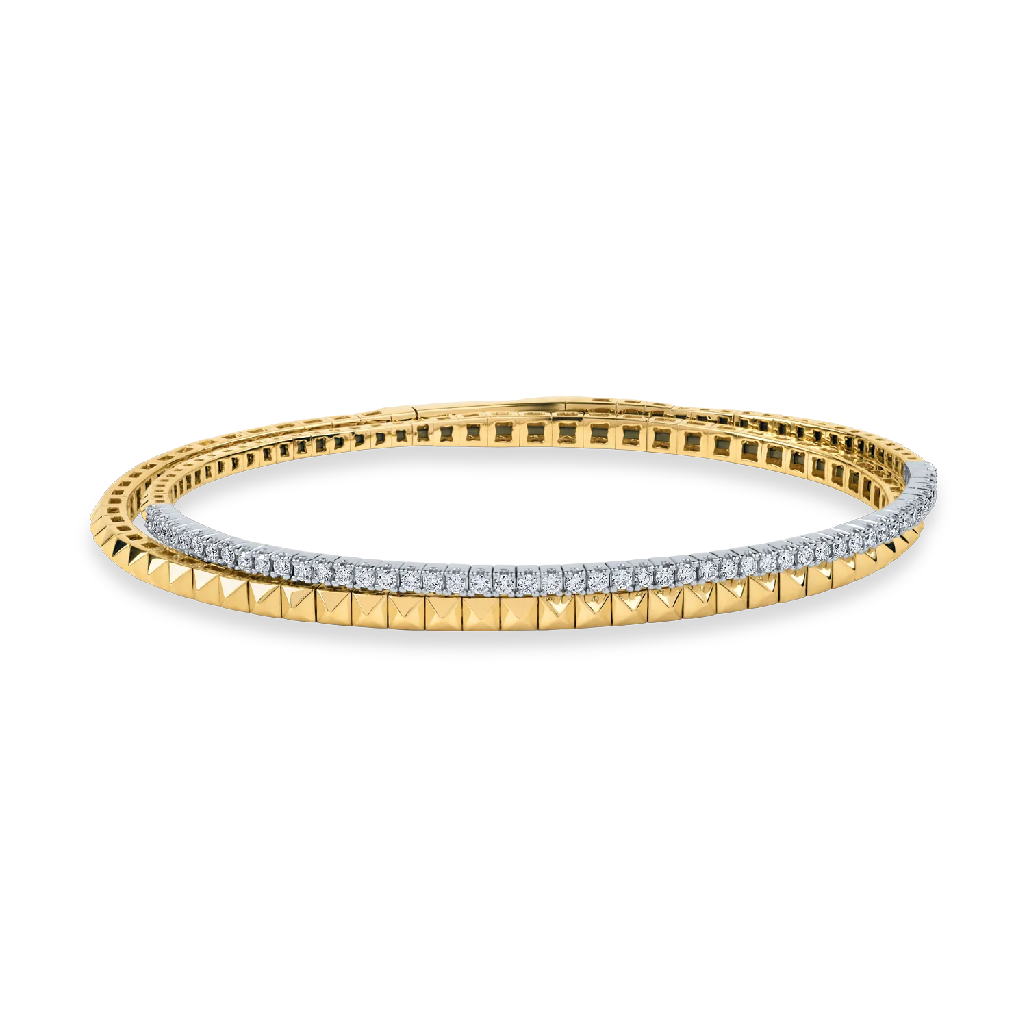 Yellow gold bracelet with 0.64ct diamonds