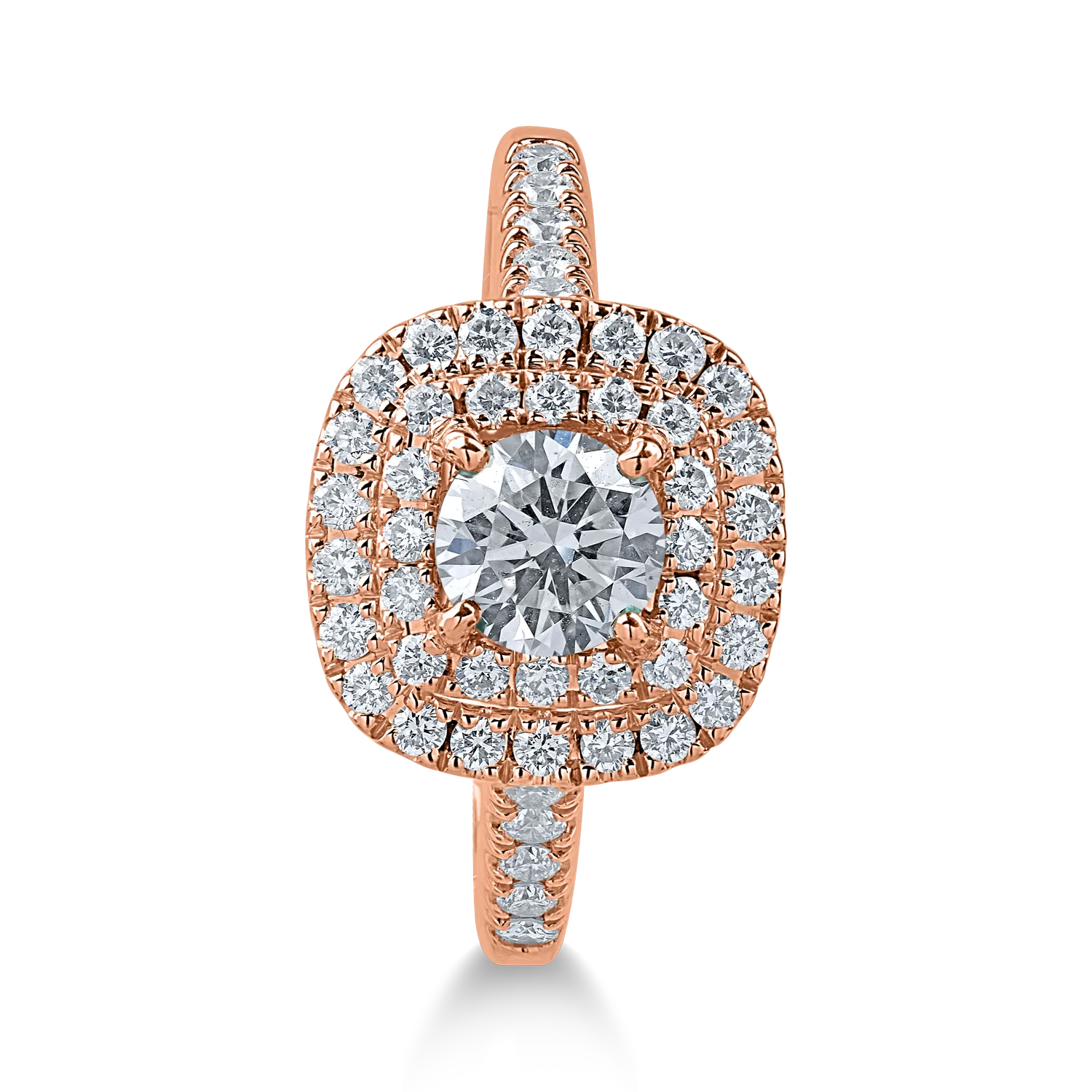 Rose gold ring with 1.05ct diamonds