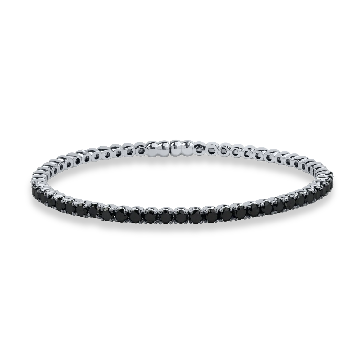 White gold bracelet with 3.12ct black diamonds