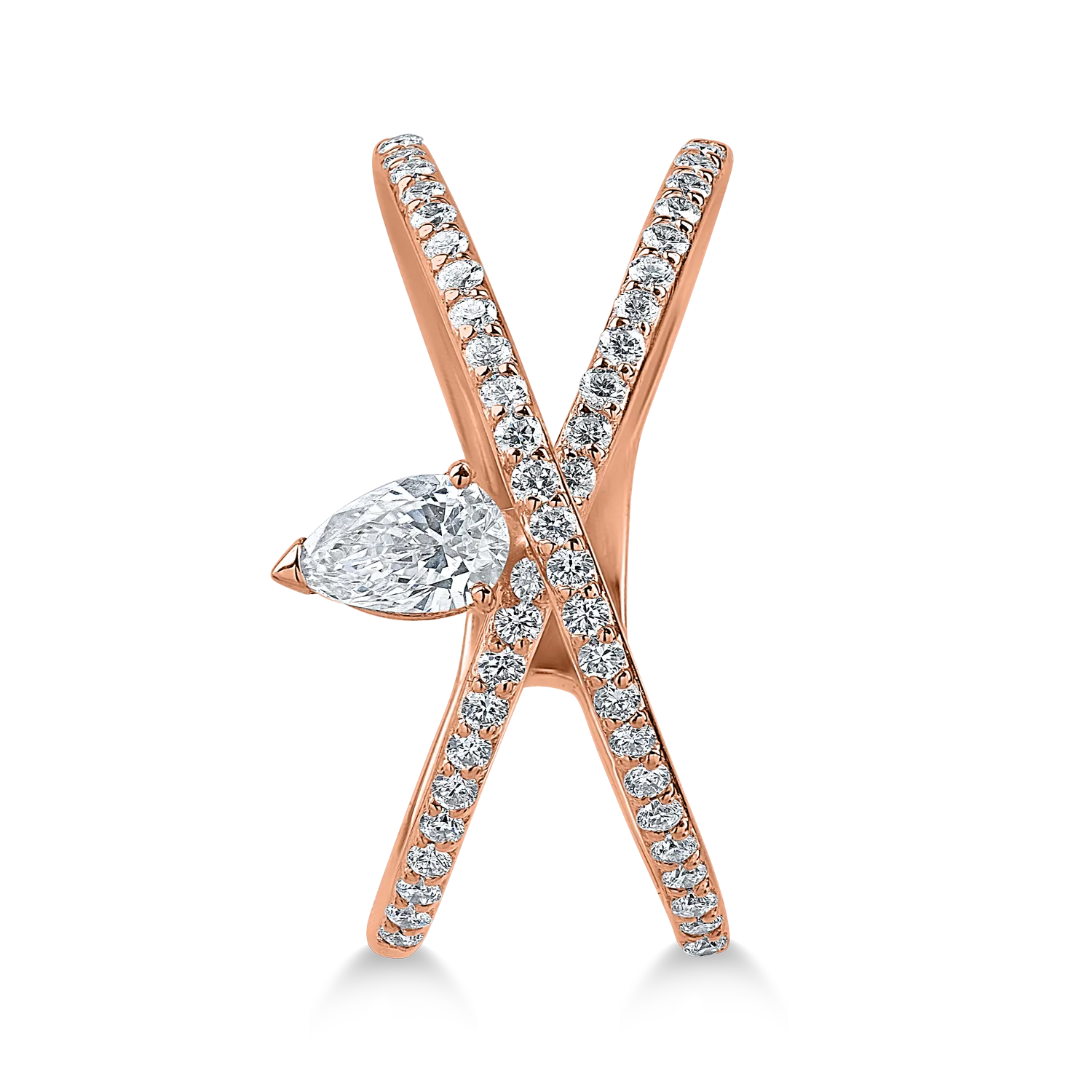 Rose gold ring with 0.51ct diamonds