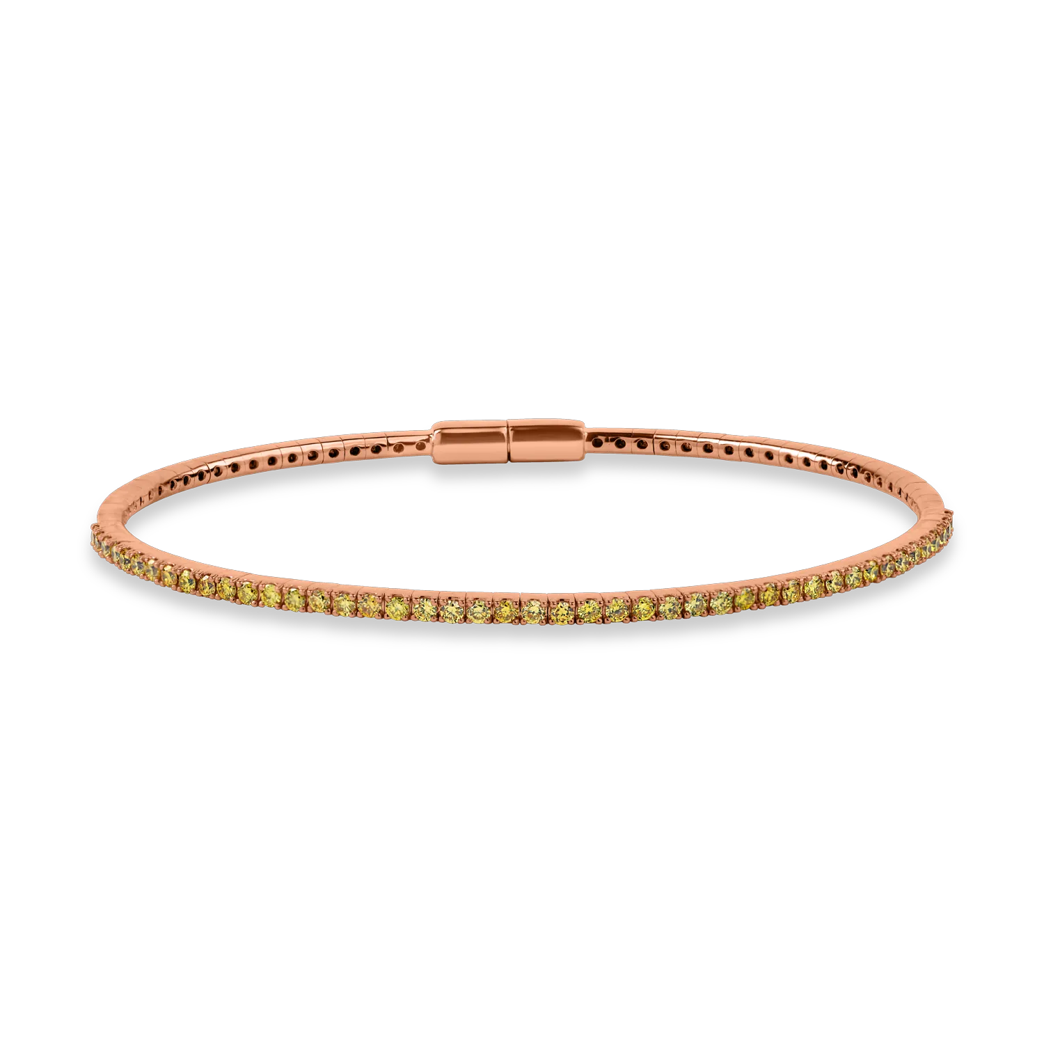 Rose gold bracelet with 0.85ct yellow diamonds