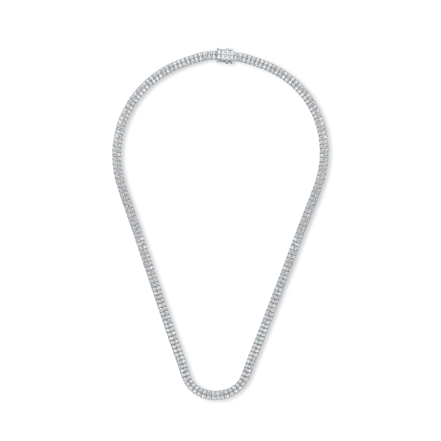Fehérarany tenisz nyaklánc 10.75ct gyémántokkal