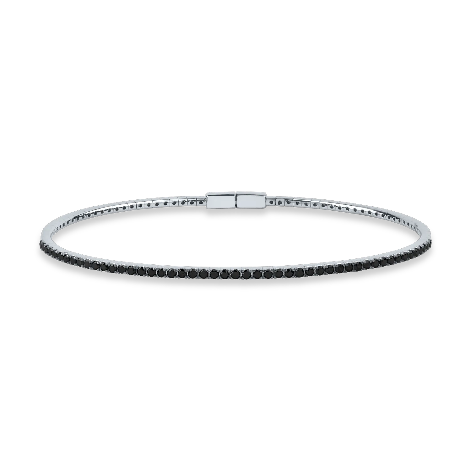 Teilor Bratara din aur alb cu diamante negre de 1ct