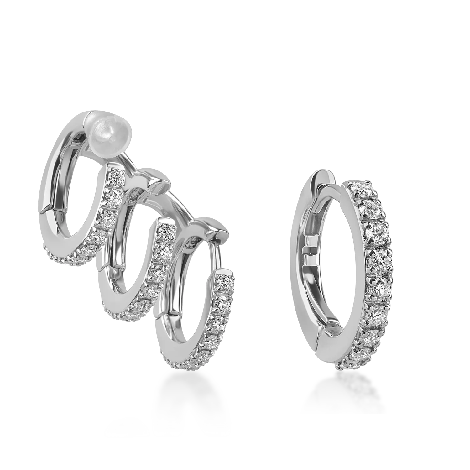 White gold earrings with 0.56ct diamonds