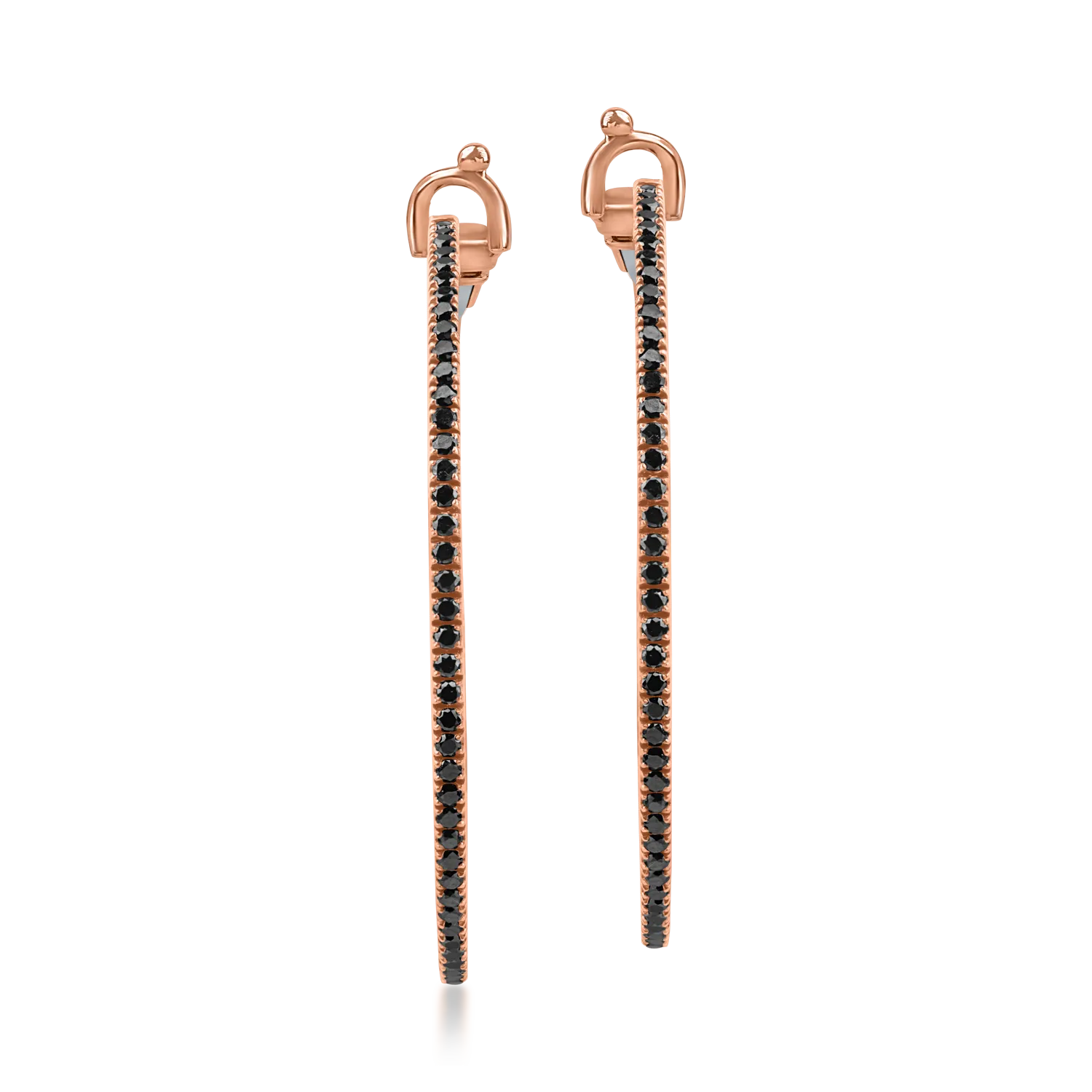 Rose gold earrings with 0.76ct diamonds