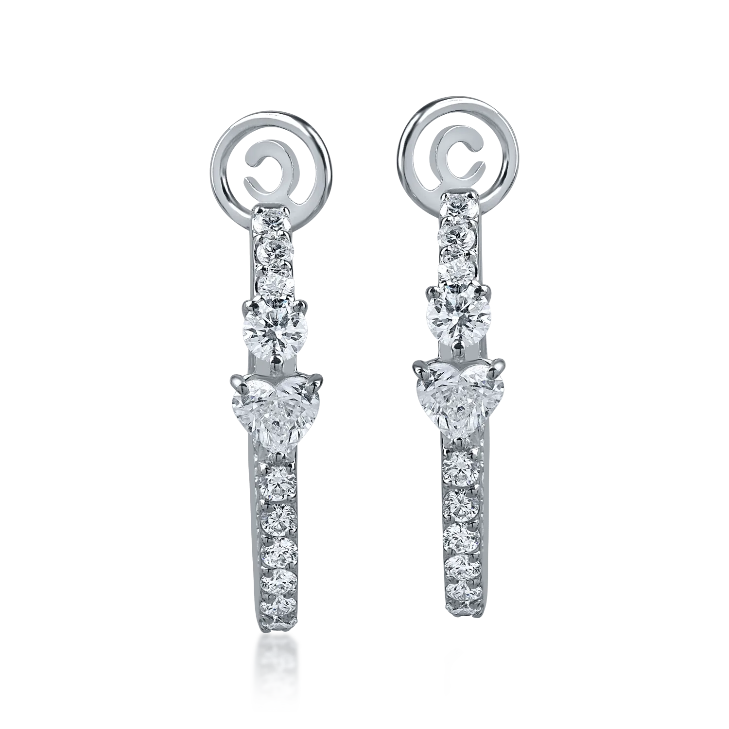 White gold earrings with 1.4ct diamonds