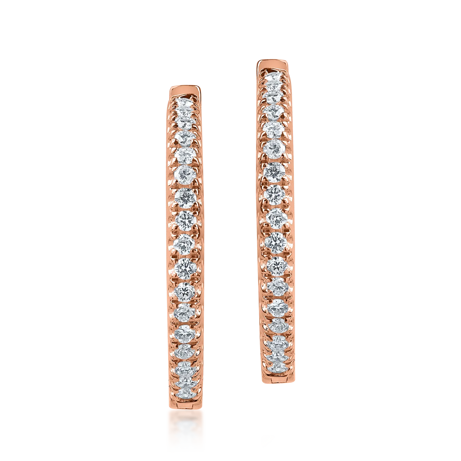 Teilor Cercei din aur roz cu diamante de 1.44ct