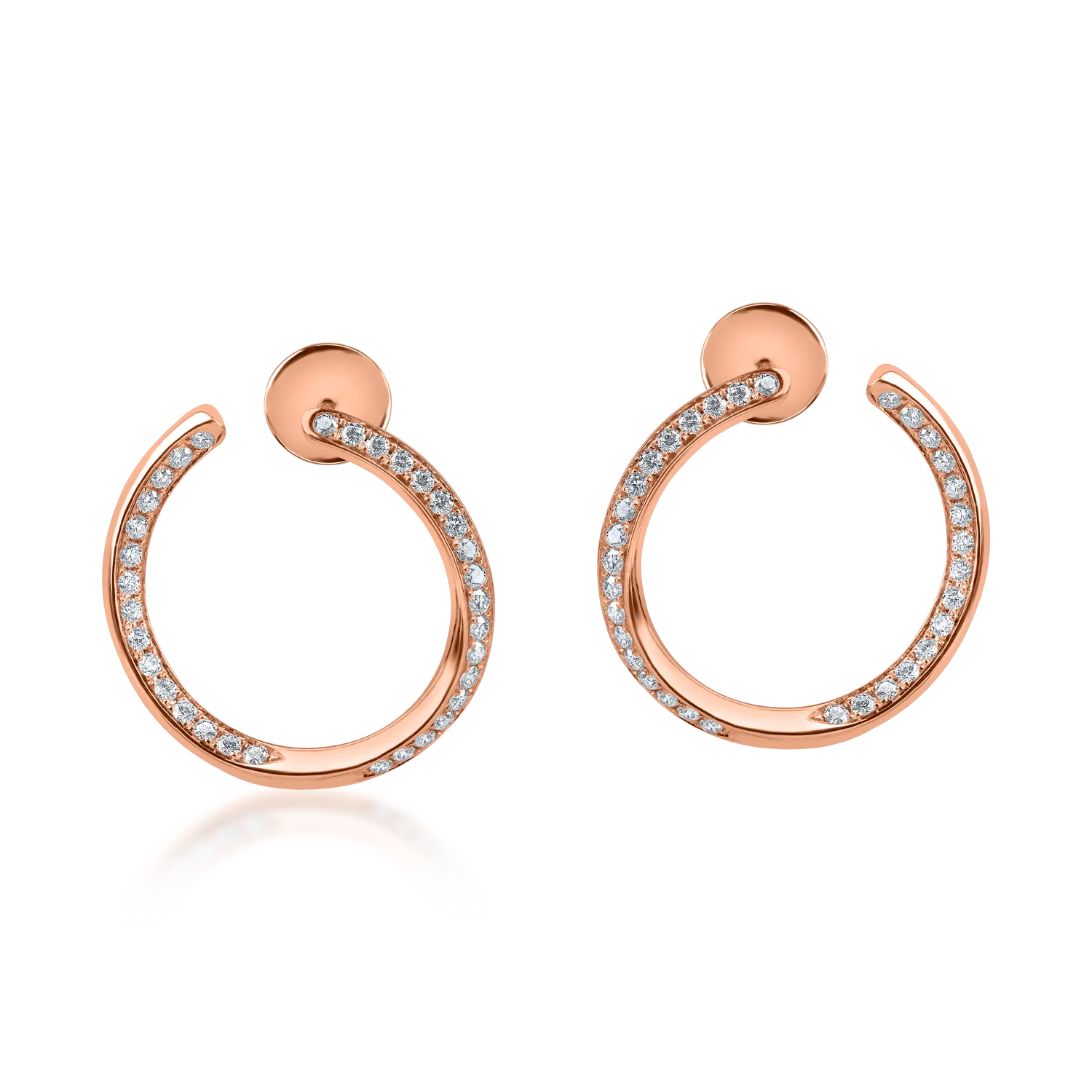 Rose gold earrings with 1.05ct diamonds