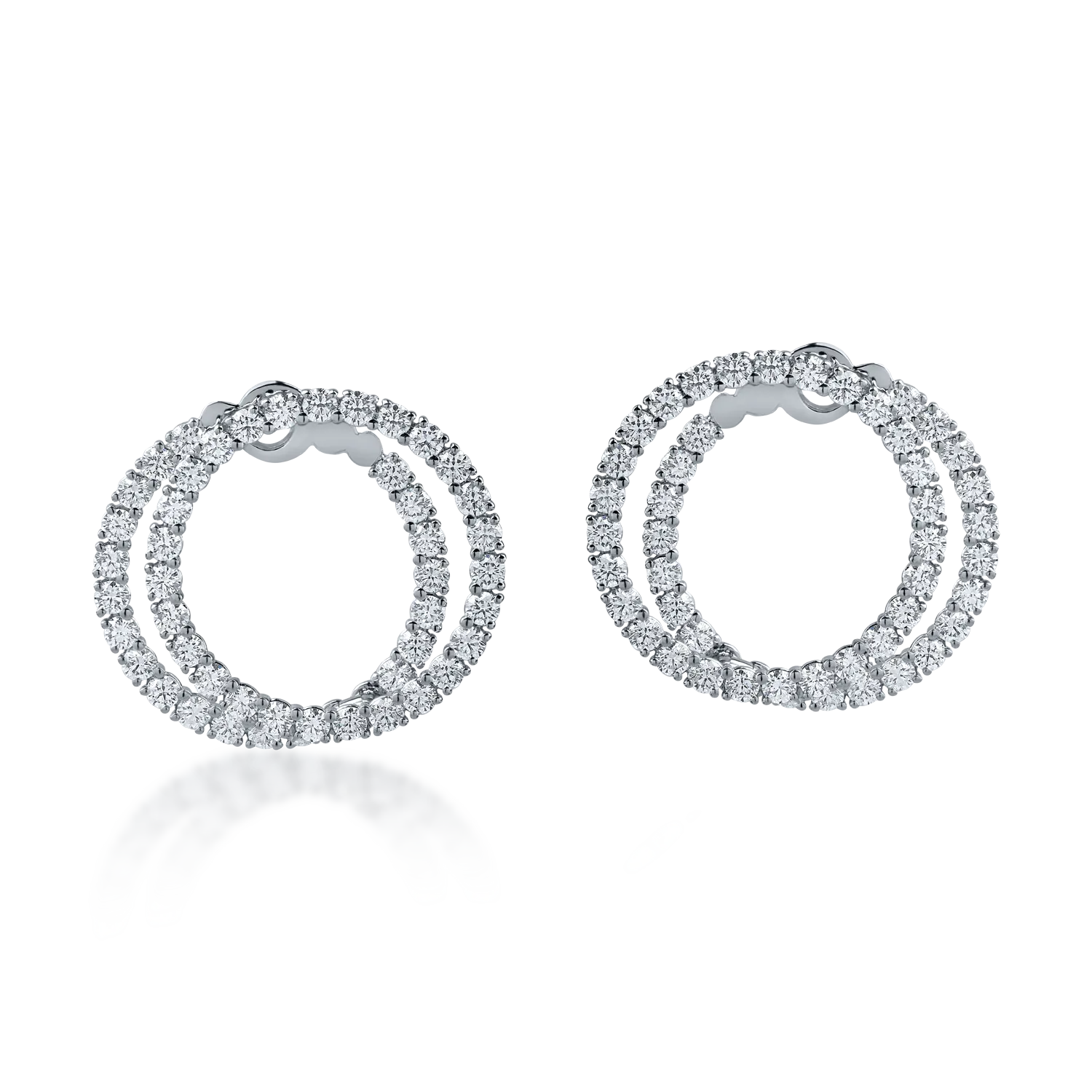 Kolczyki z białego złota z 3.5ct diamentami-186194