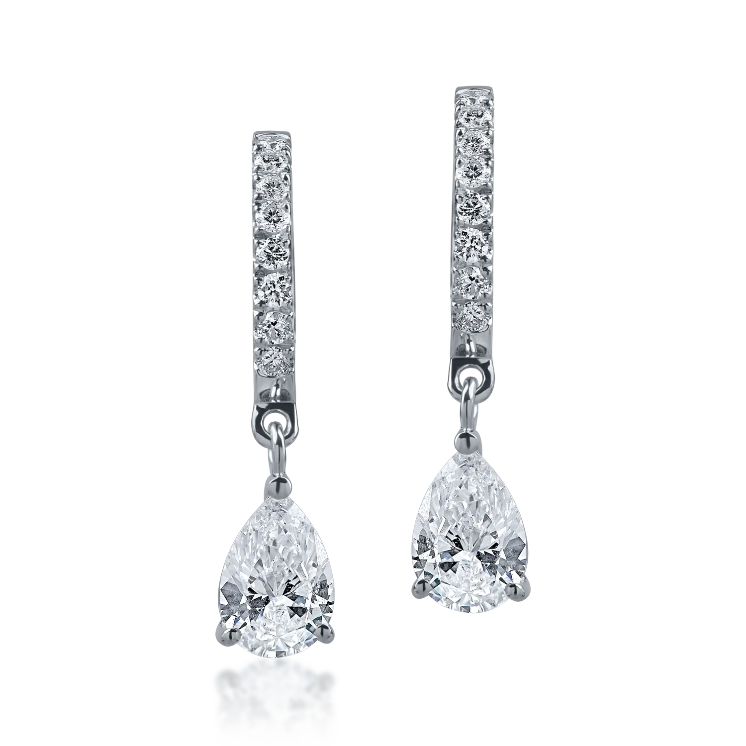 White gold earrings with 0.72ct diamonds