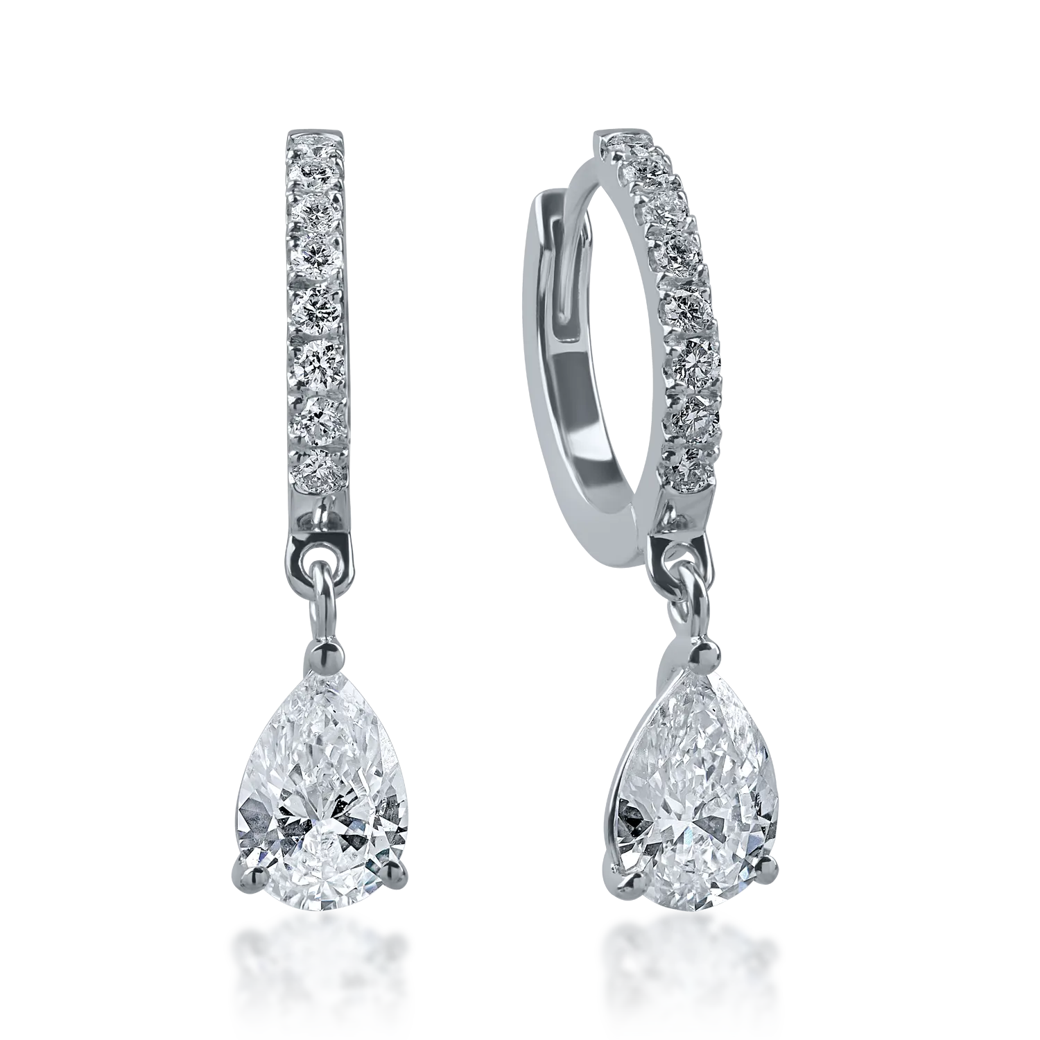 White gold earrings with 0.72ct diamonds