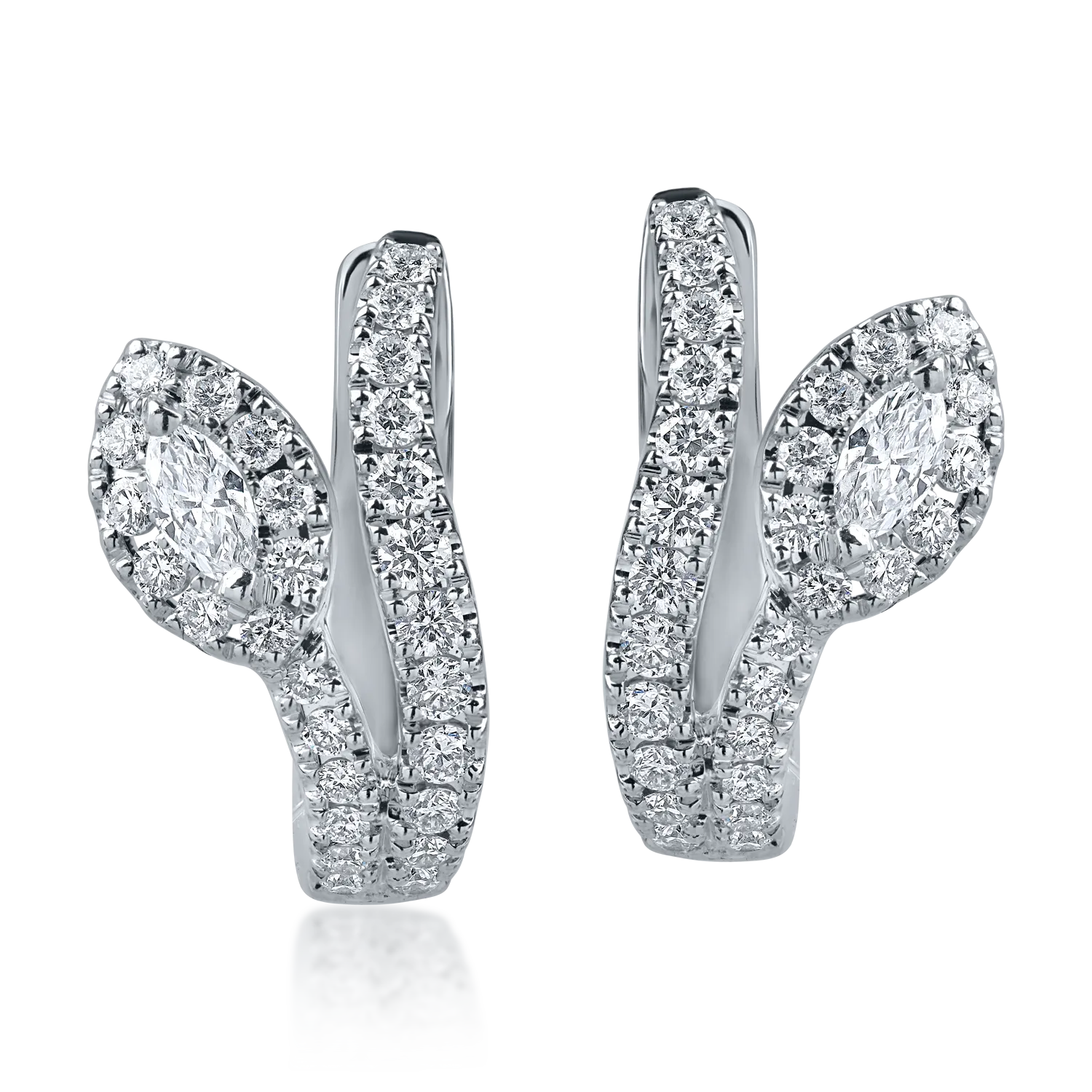 White gold earrings with 0.63ct diamonds-186223