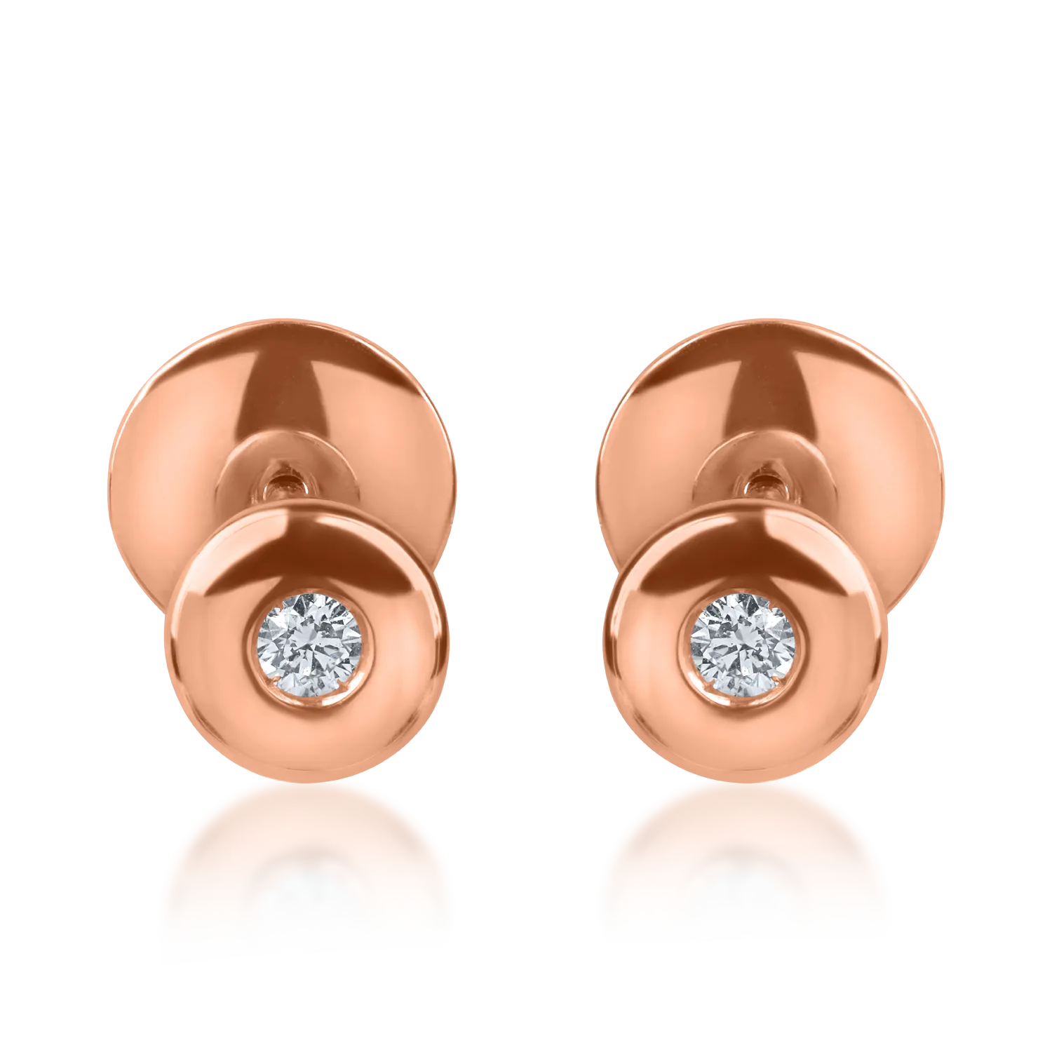 Rose gold earrings with 0.22ct diamonds